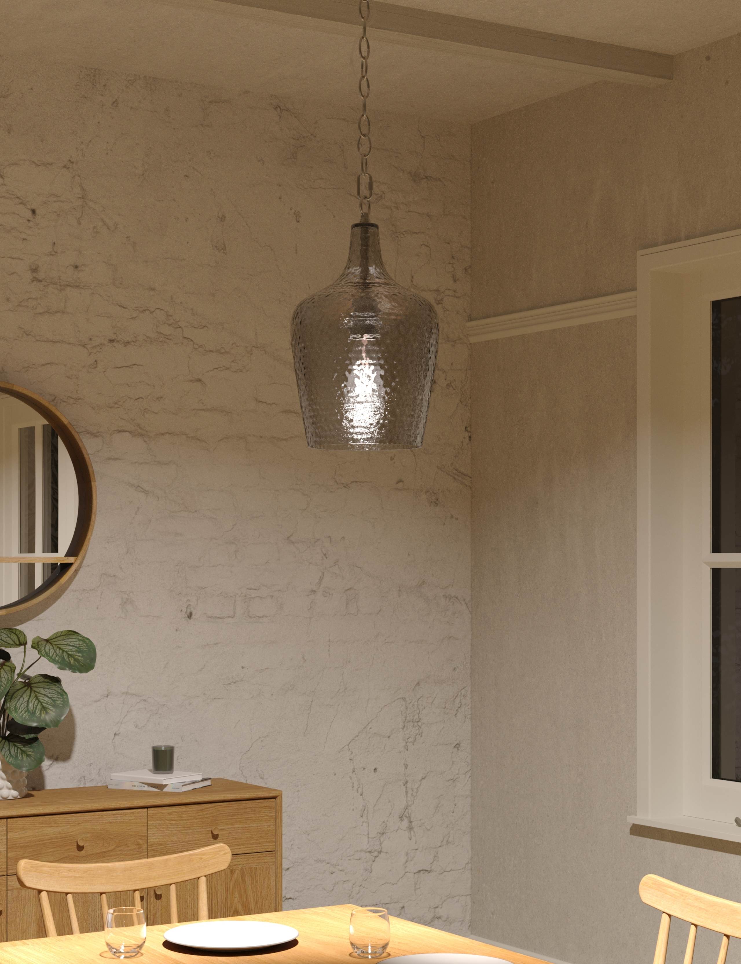 Raven Glass Pendant Ceiling Light 2 of 8
