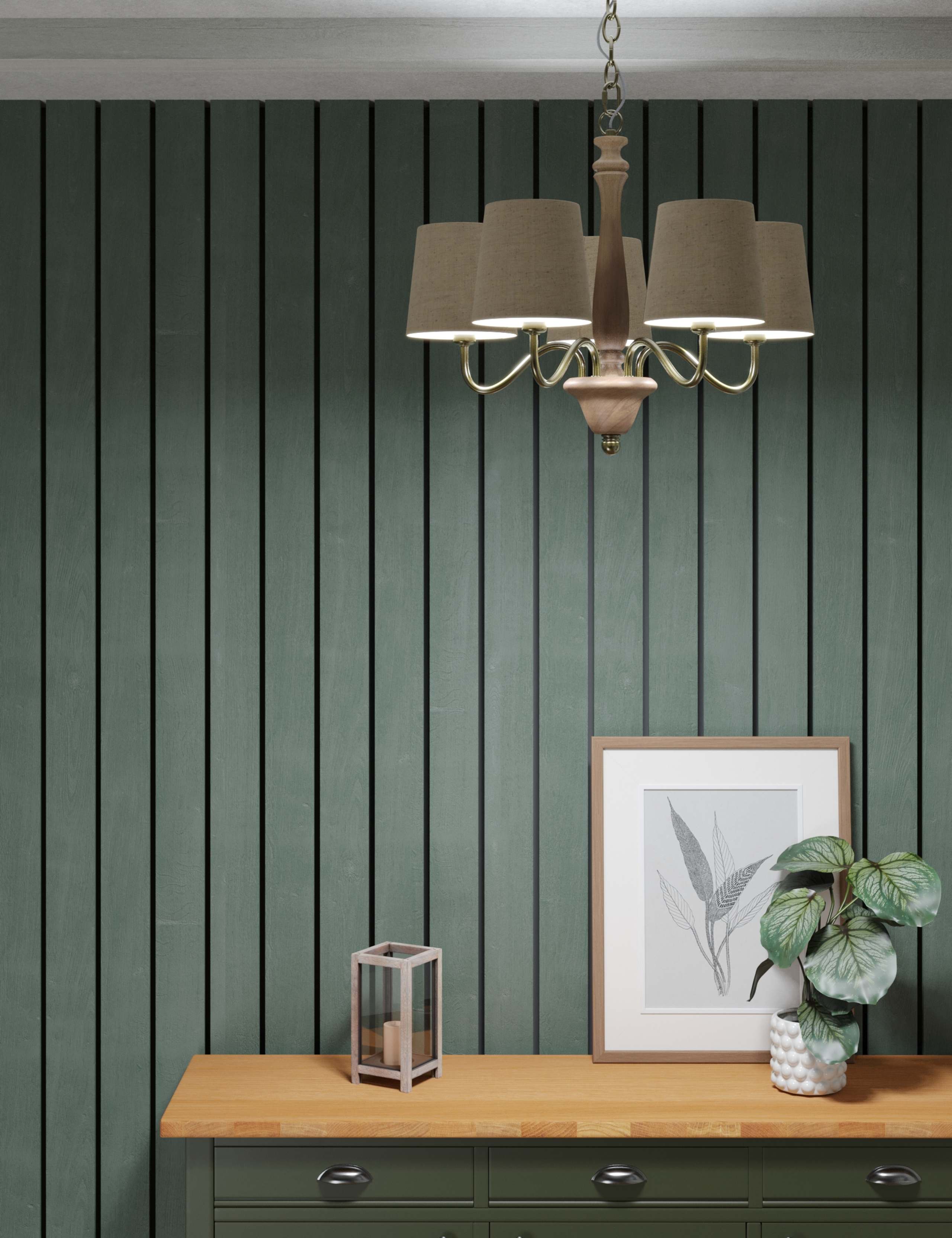 Wooden Chandelier 2 of 7