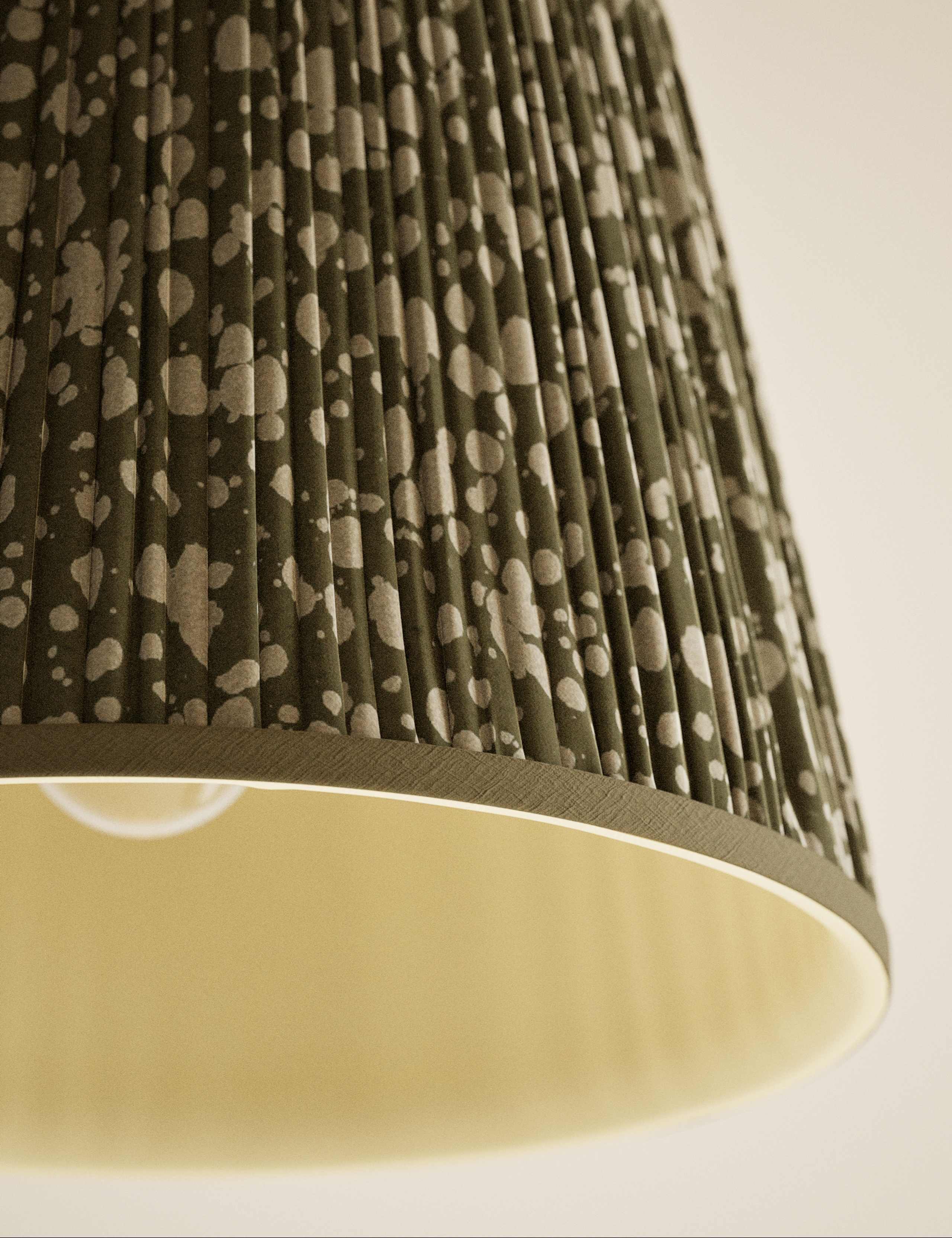 Pleated Splatter Print Lamp Shade 4 of 5
