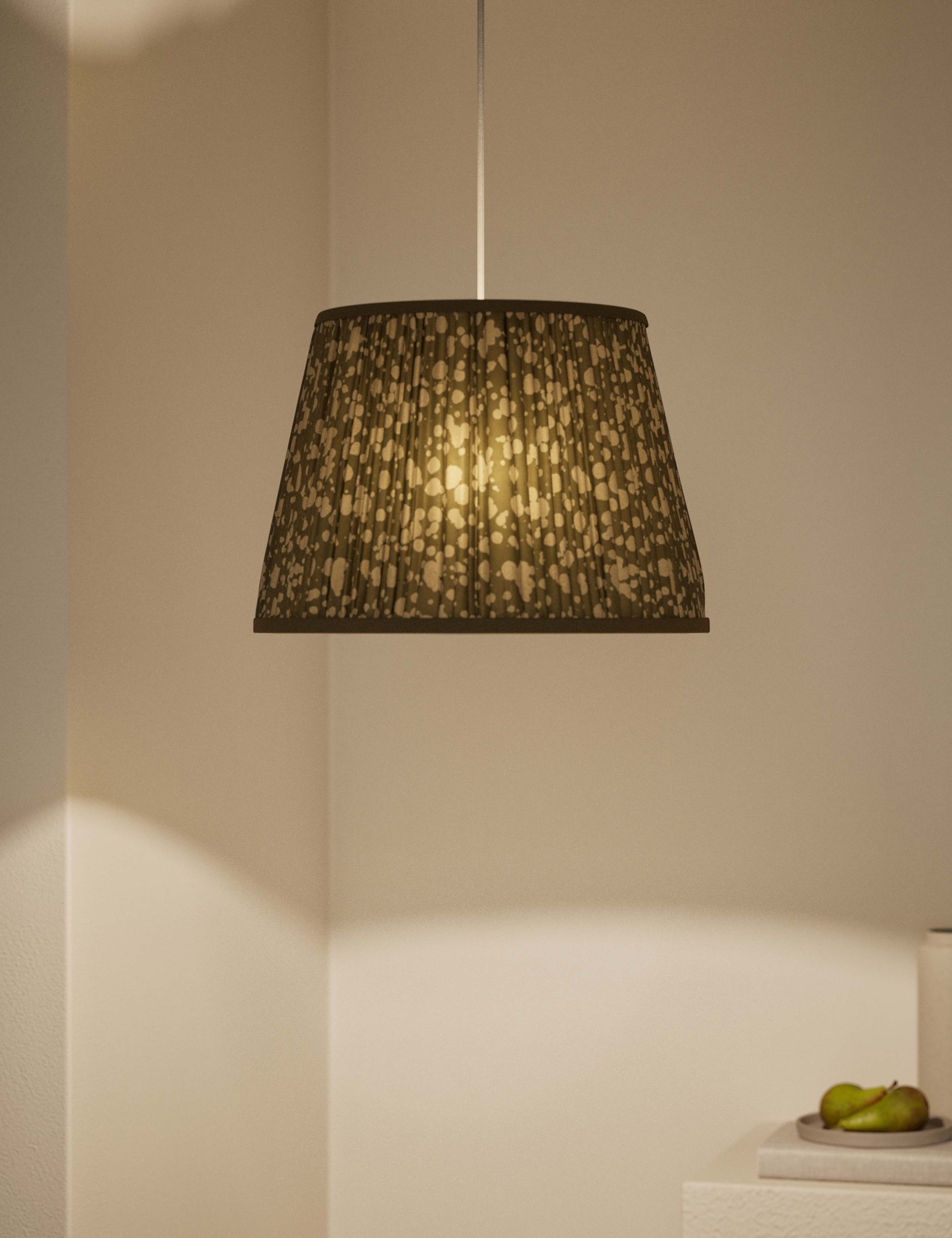 Pleated Splatter Print Lamp Shade 2 of 5