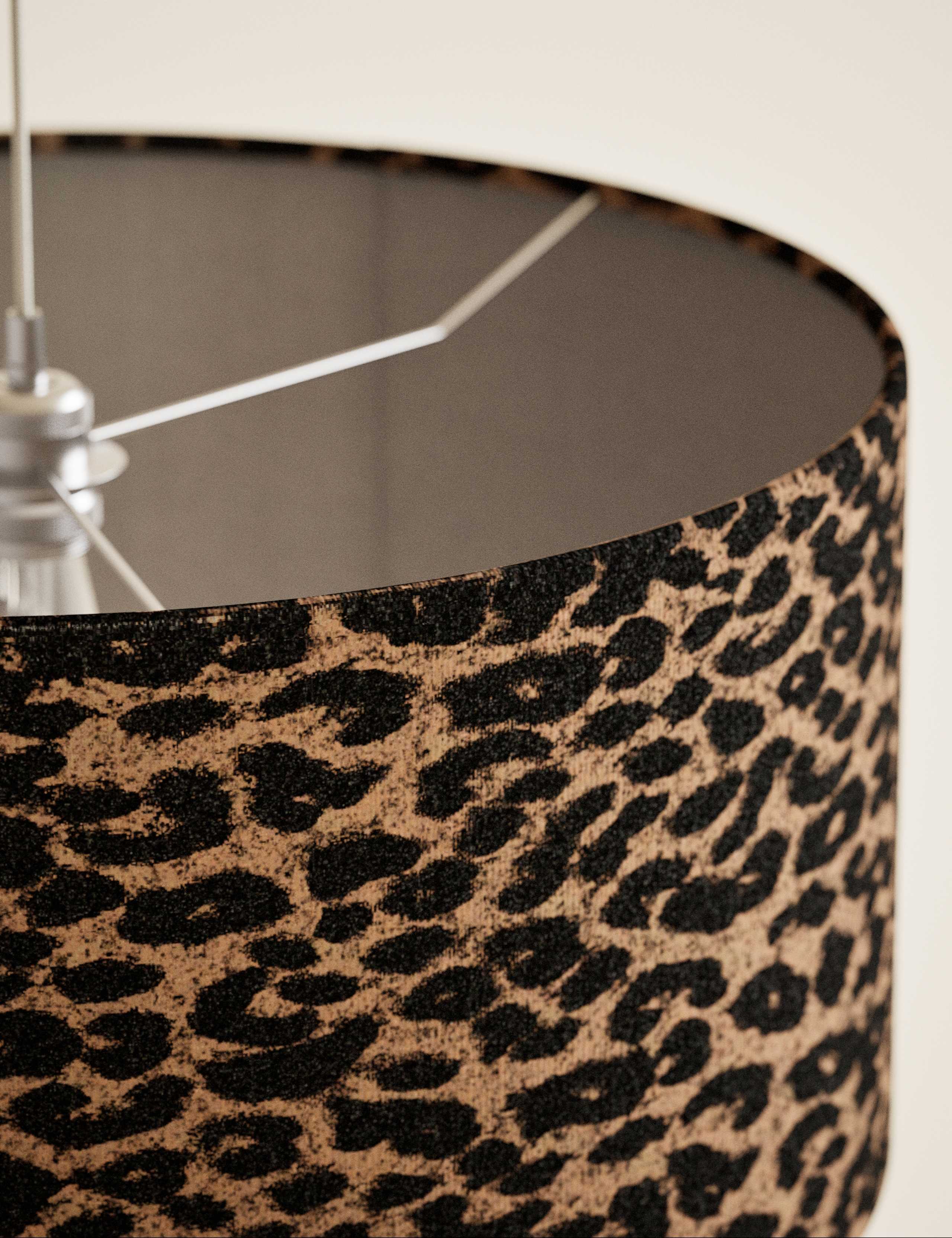 Velvet Leopard Print Drum Shade 5 of 5