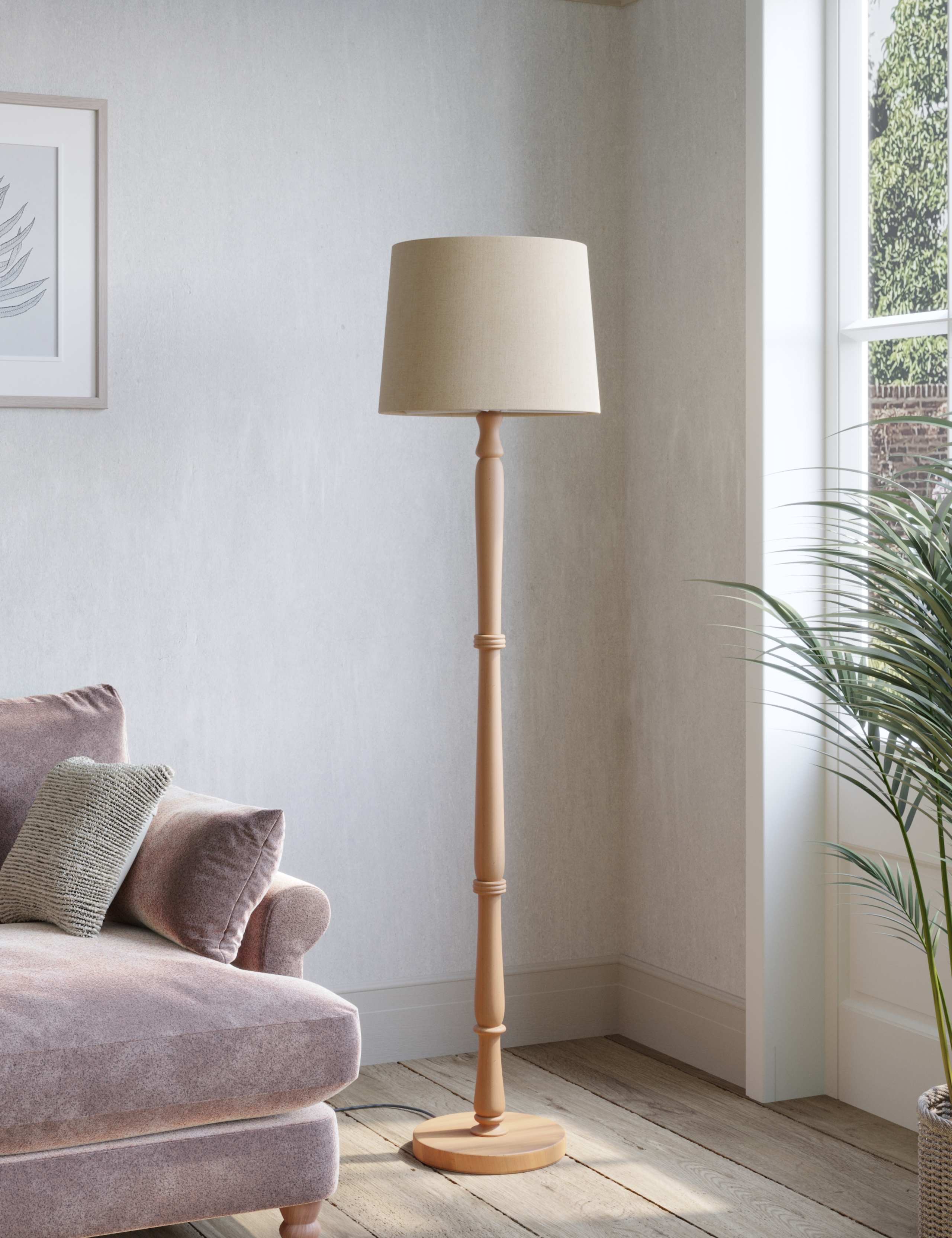 Wooden Floor Lamp 4 of 7