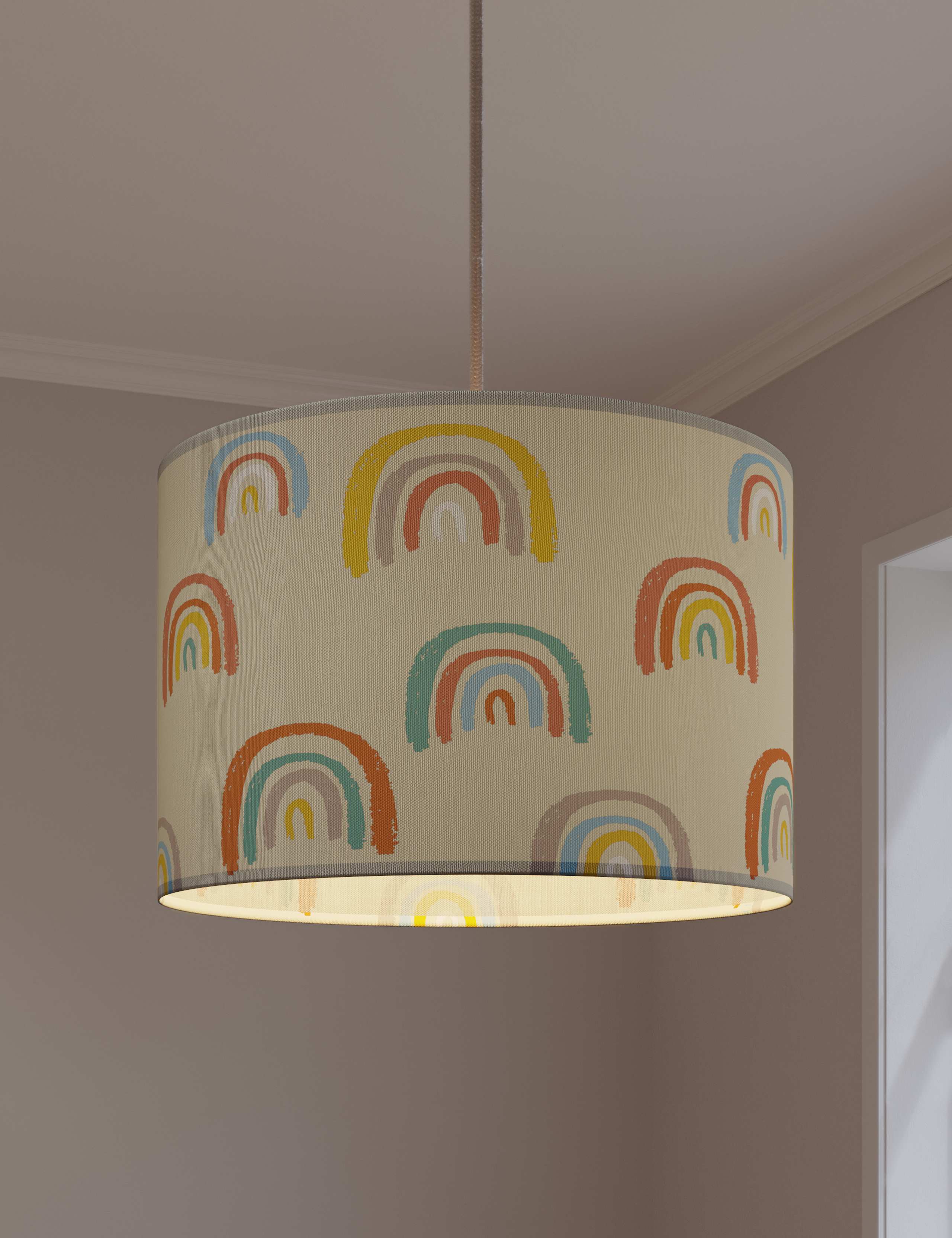 Rainbow Print Ceiling Lamp Shade 2 of 5