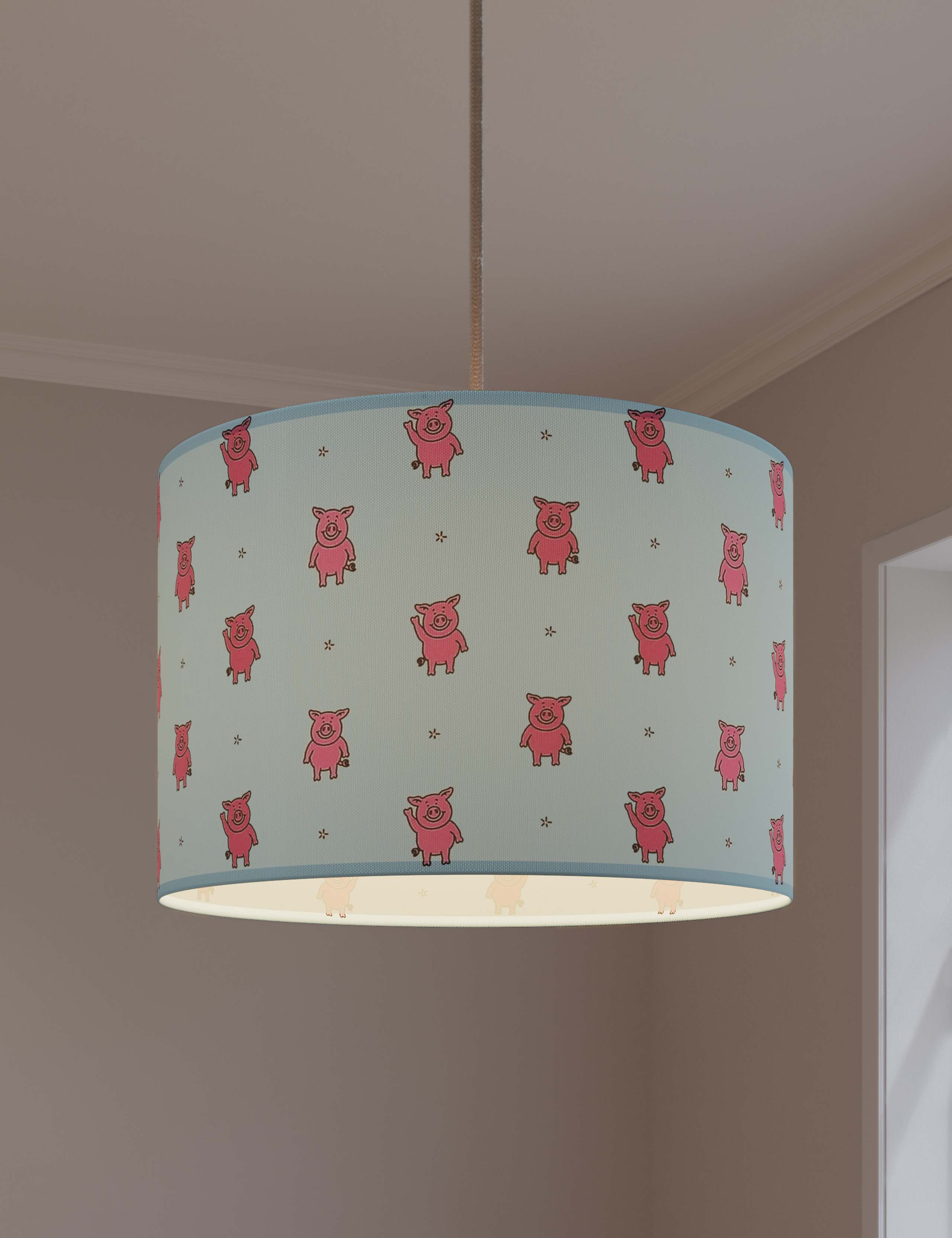 Percy Pig™ Print Ceiling Lamp Shade 2 of 6