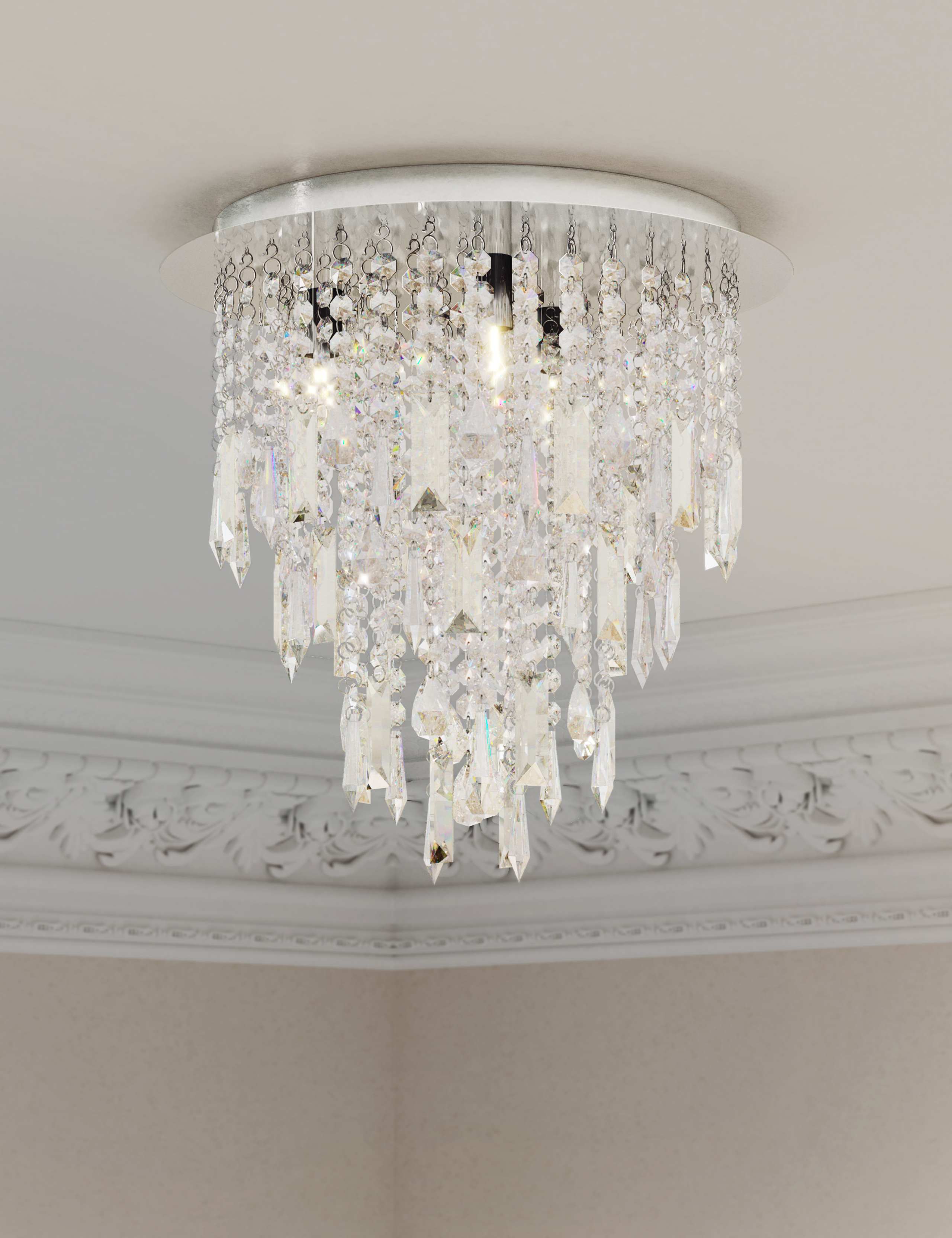 Glamour Beaded Flush Light 2 of 6
