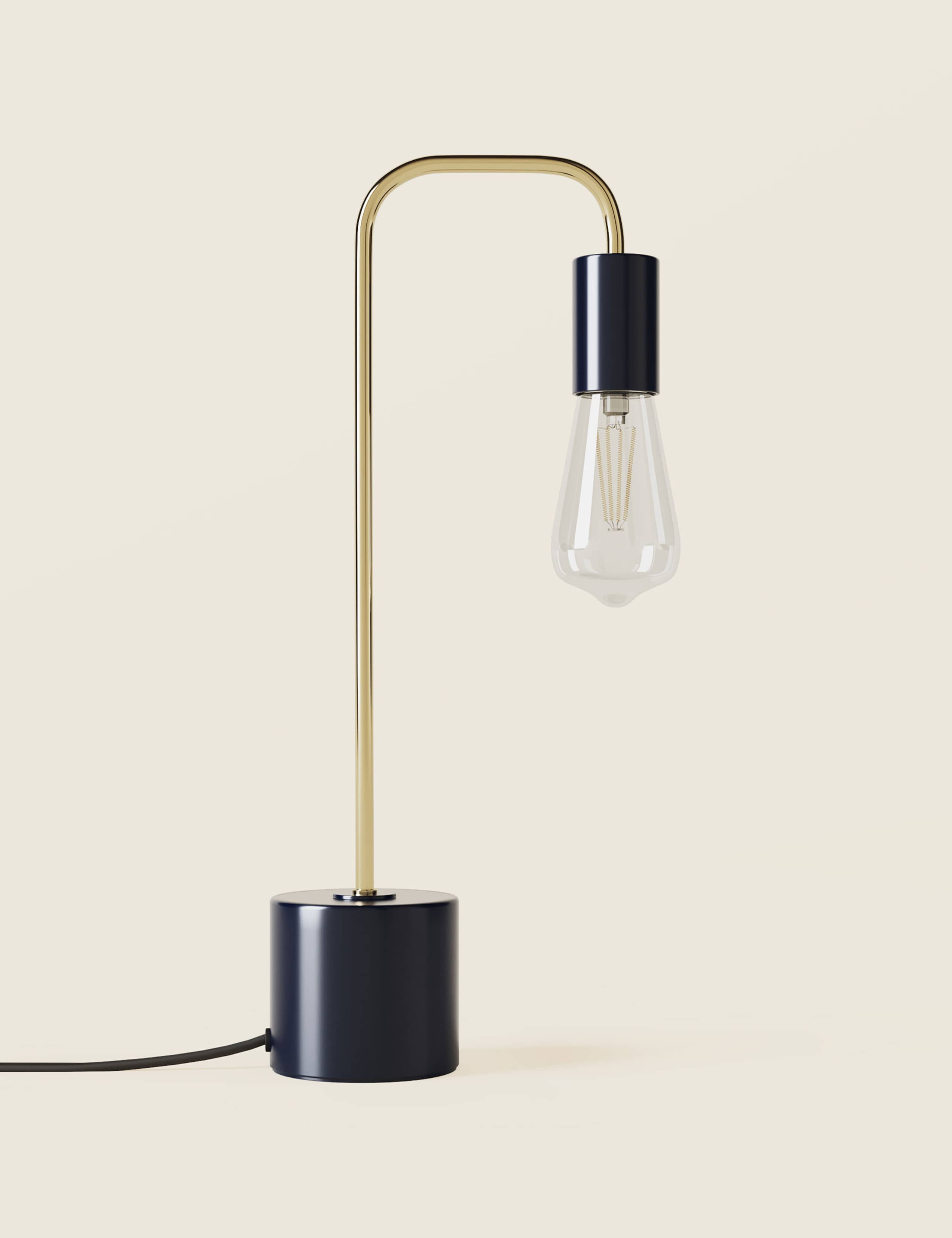 Exposed Bulb Curved Table Lamp 1 of 6