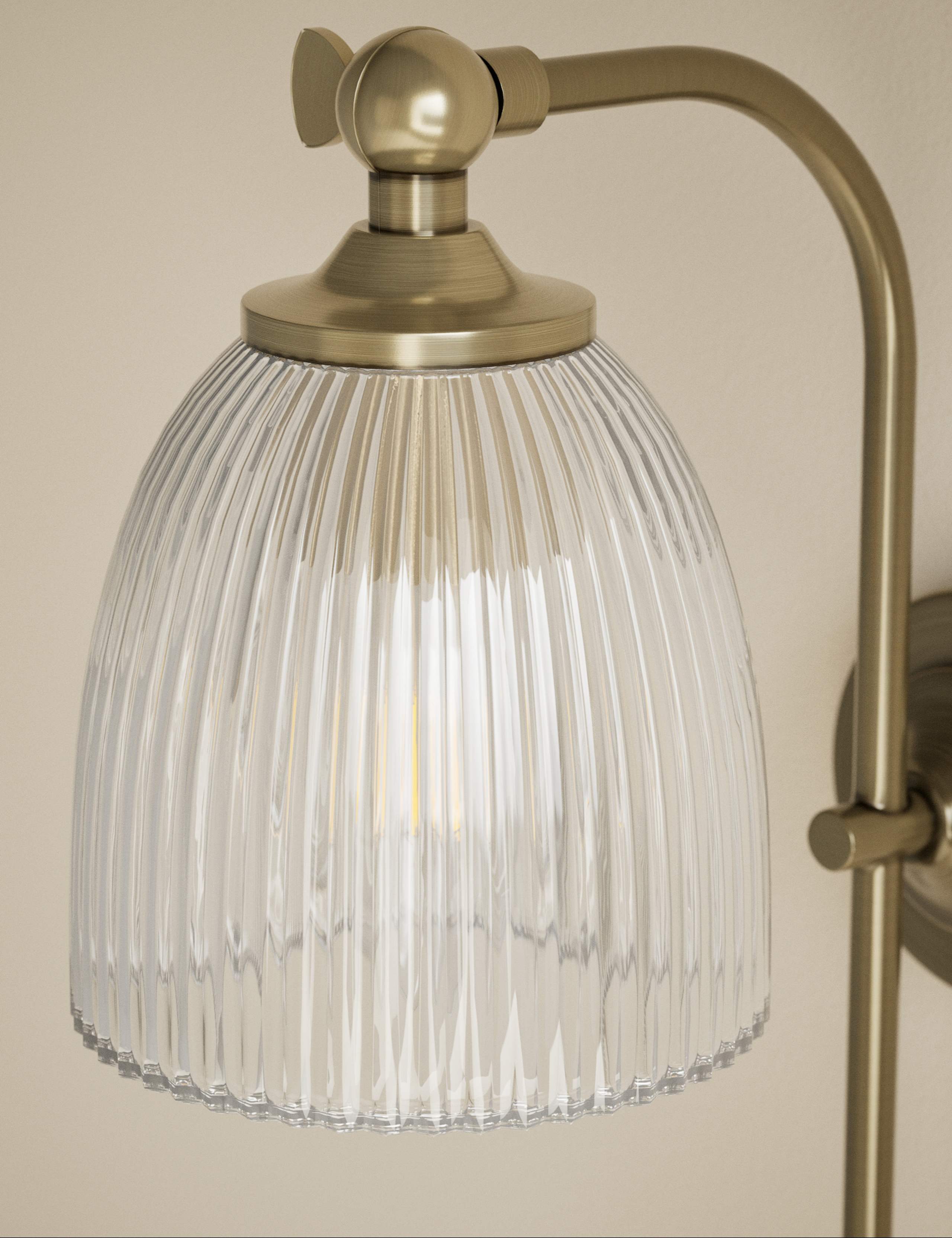 Ribbed Plug In Wall Light 5 of 5