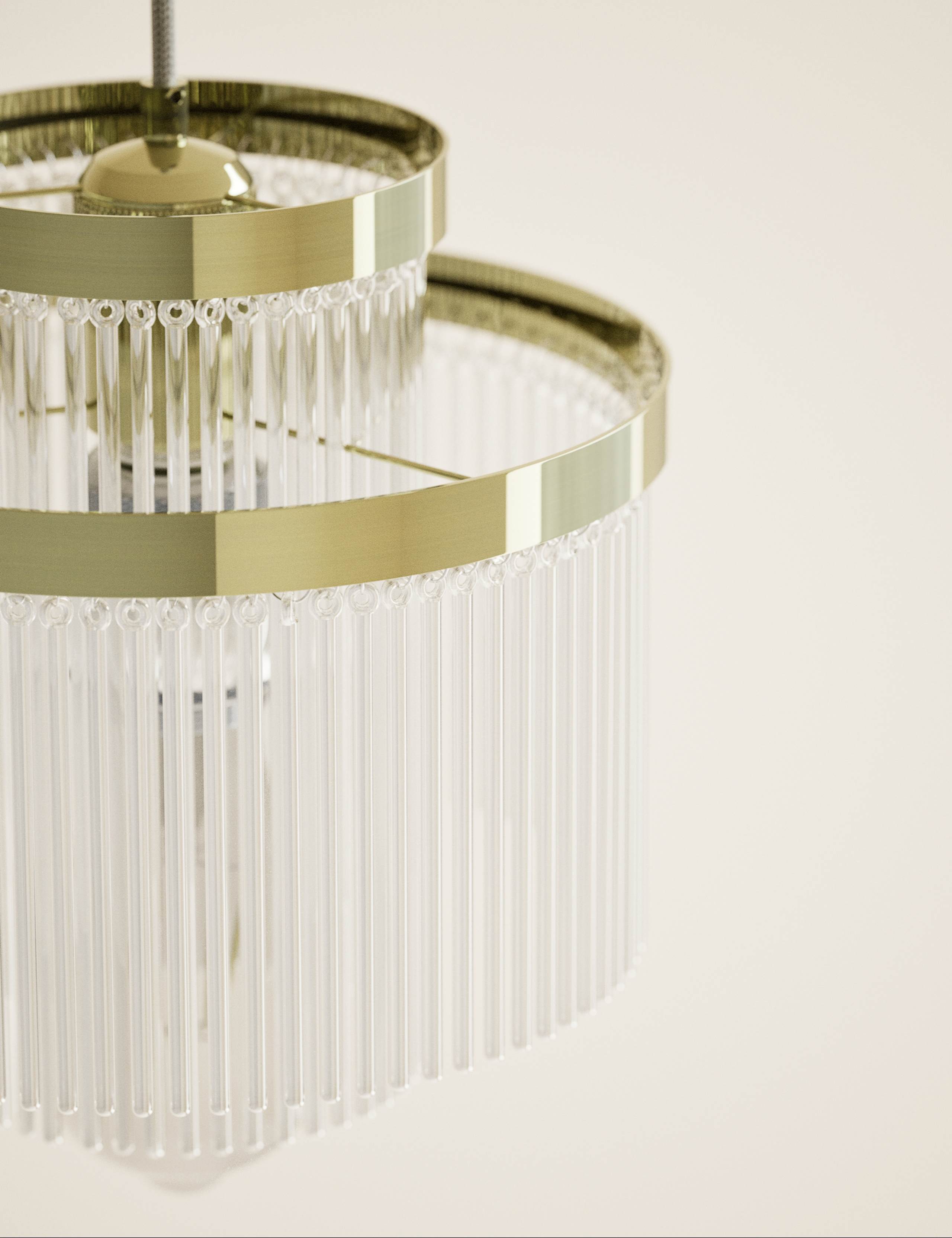 Monroe Glass Easy Fit Ceiling Lamp Shade 5 of 5