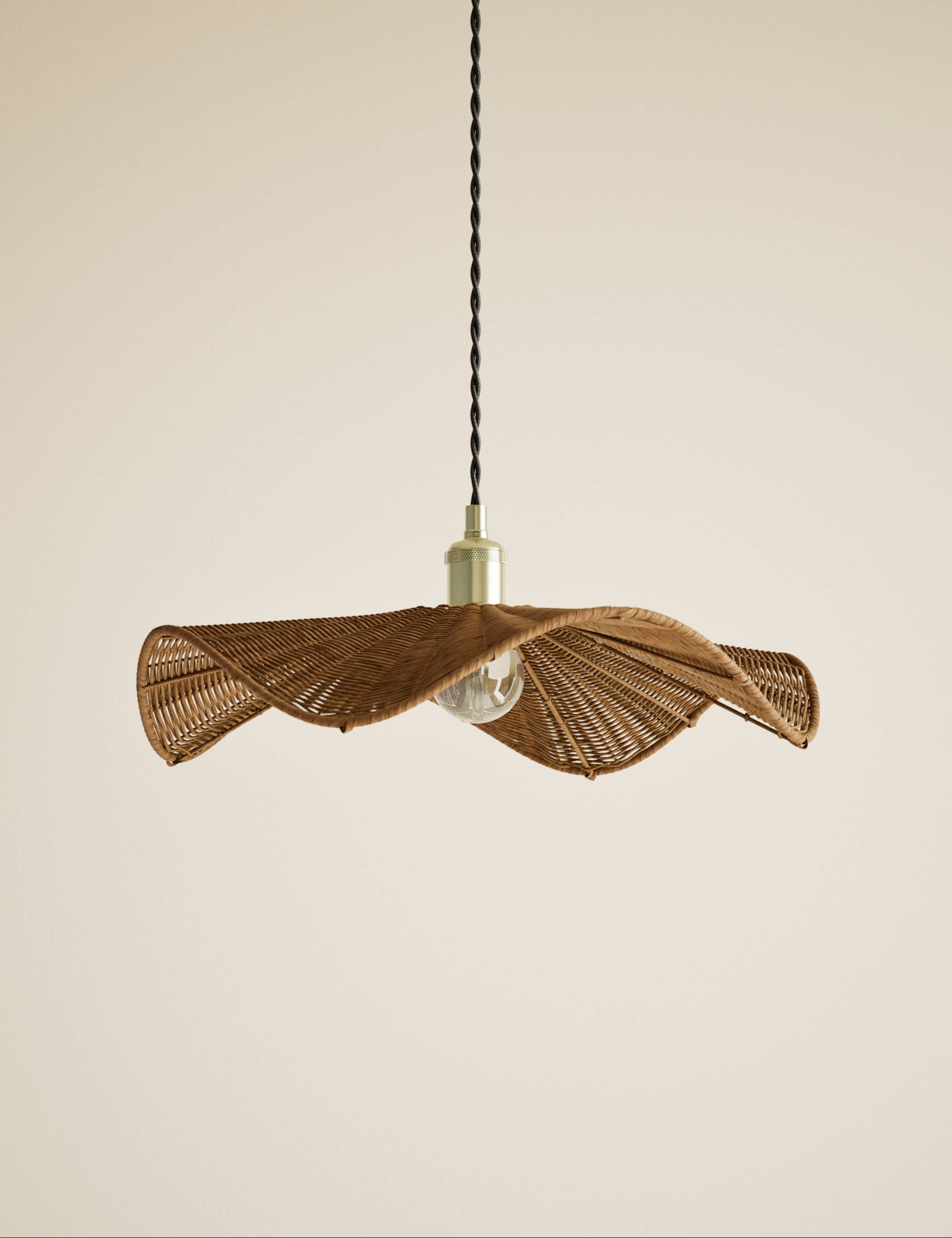 Rocco Rattan Easy Fit Ceiling Lamp Shade 3 of 4