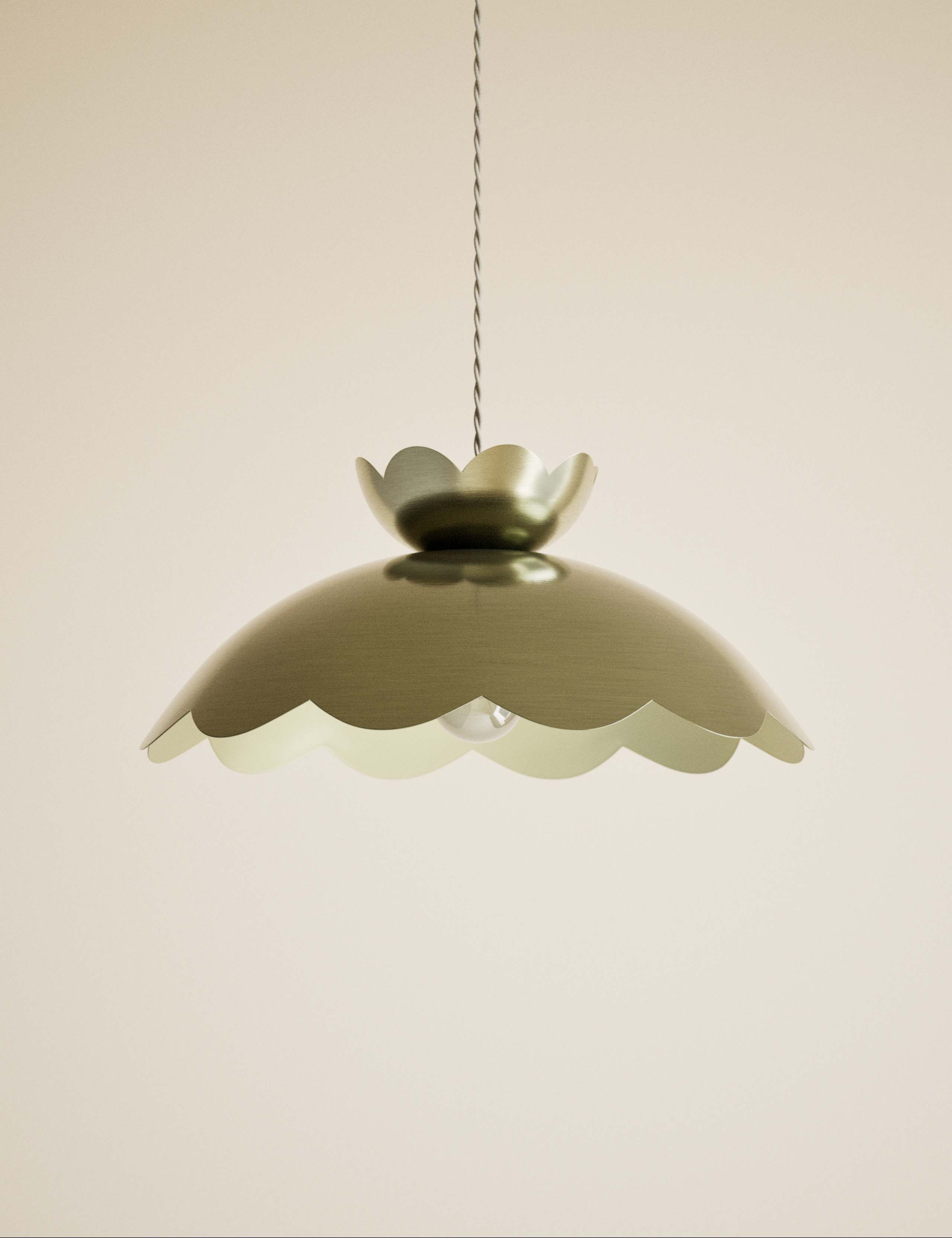 Scallop Edge Easy Fit Ceiling Lamp Shade 3 of 5