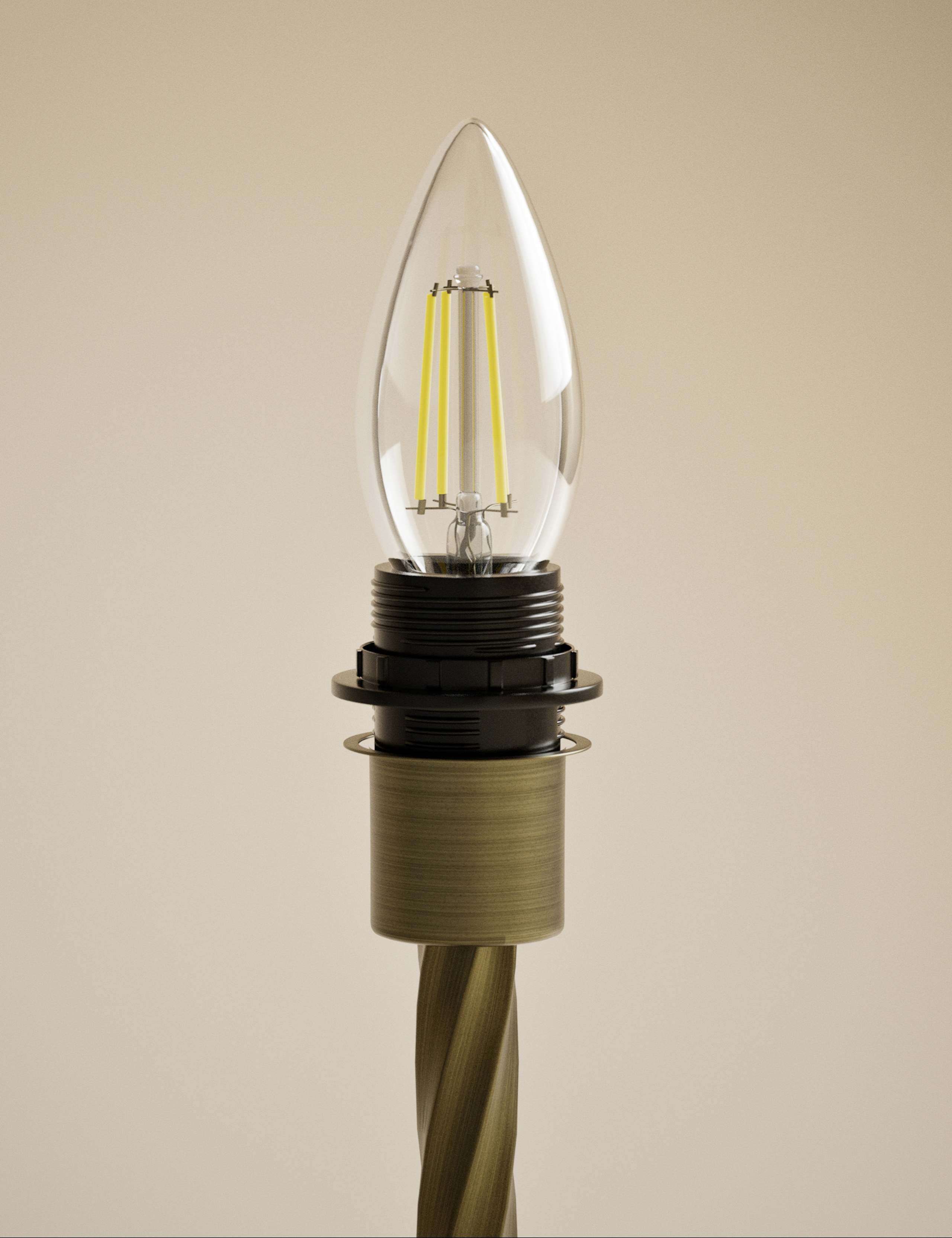 Metal Twisted Table Lamp Base 4 of 4