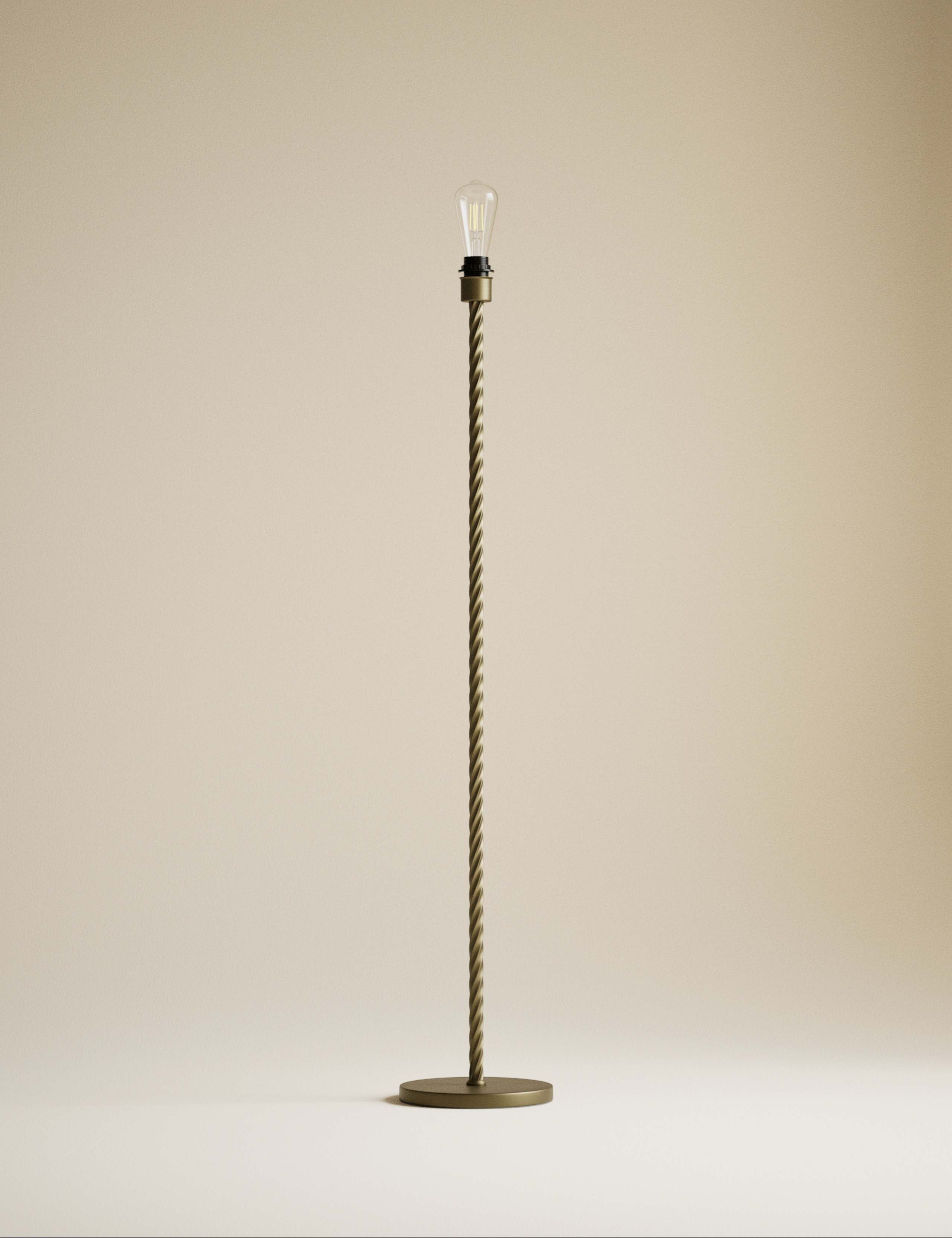 Metal Twisted Floor Lamp Base 2 of 5