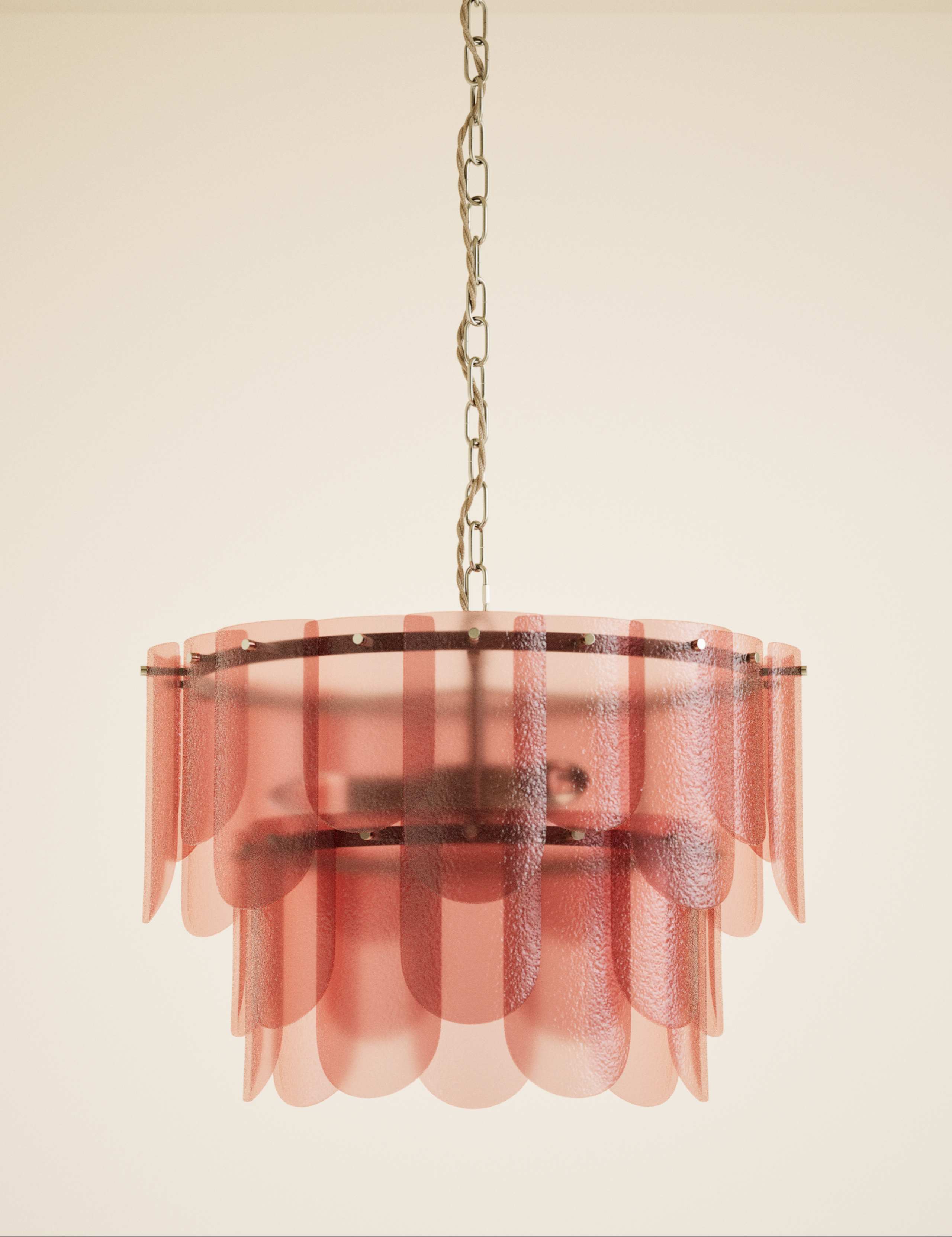 Glass Mottled Chandelier 4 of 6