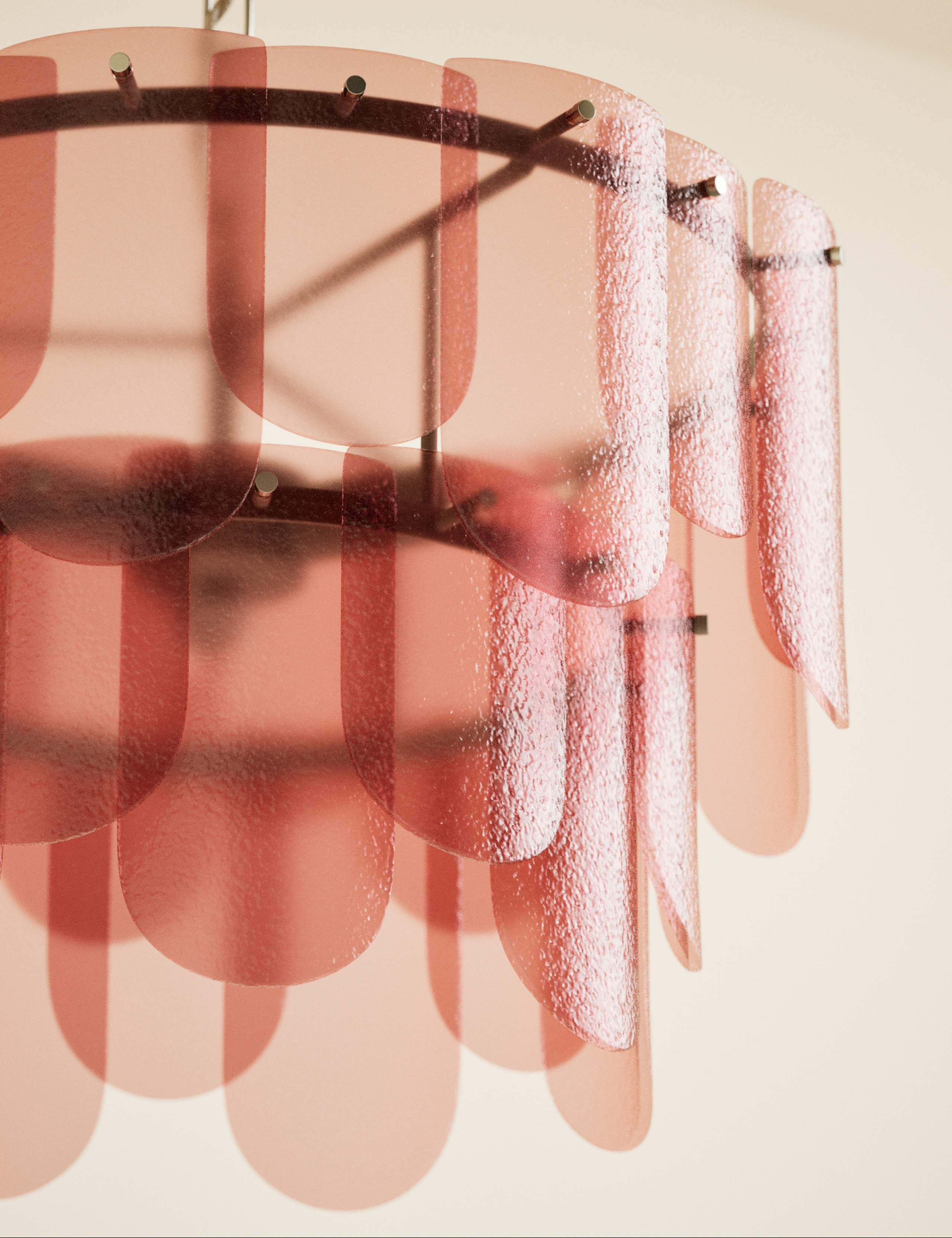 Glass Mottled Chandelier 6 of 6