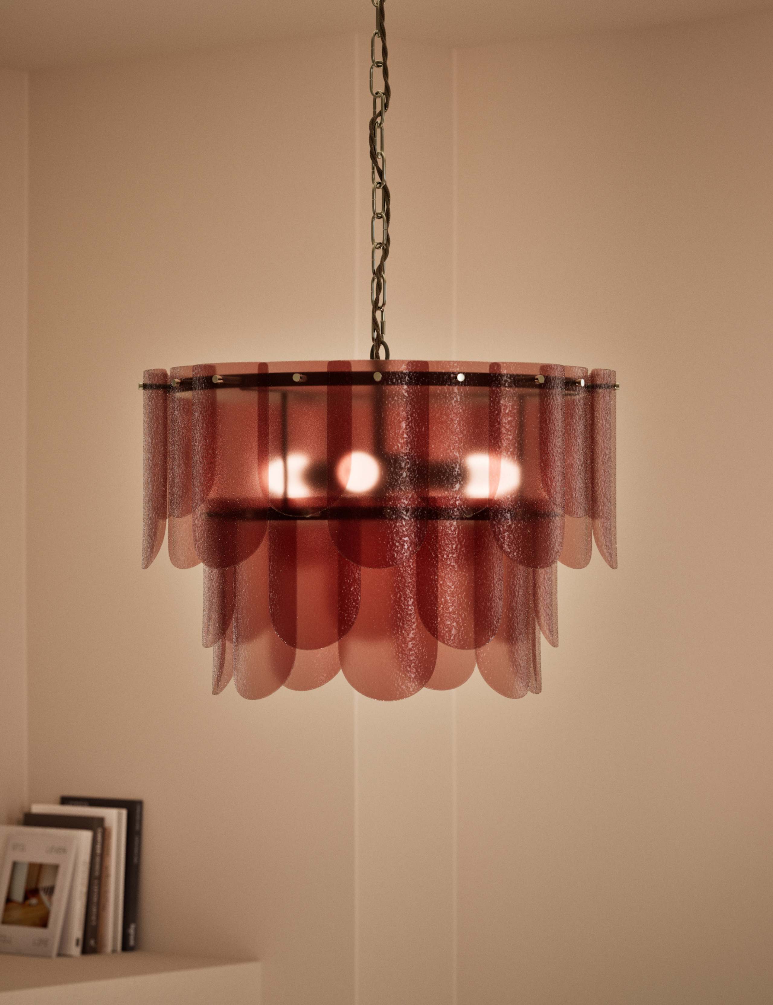 Glass Mottled Chandelier 2 of 6