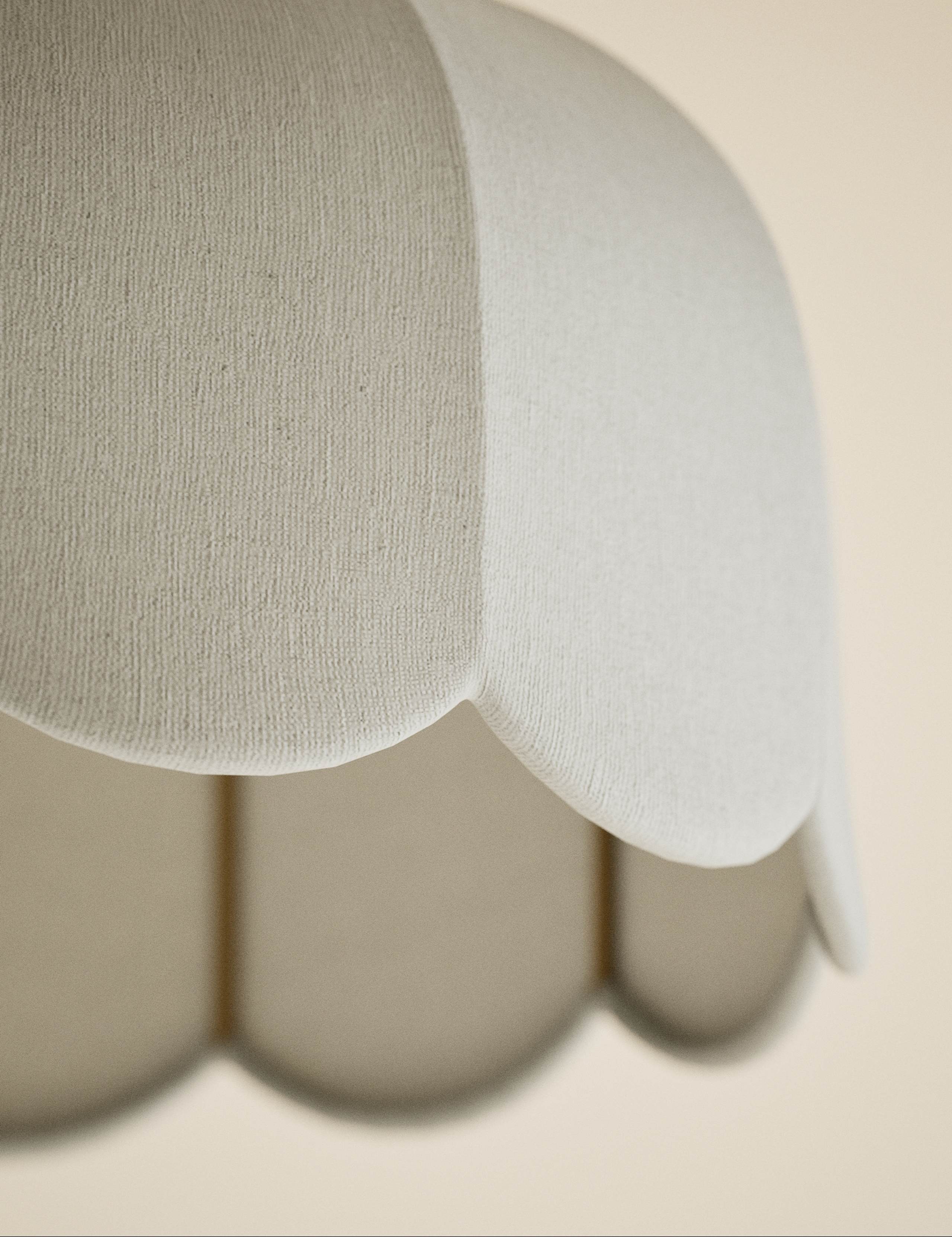 Skeletal Petal Fabric Scallop Pendant Light 4 of 5