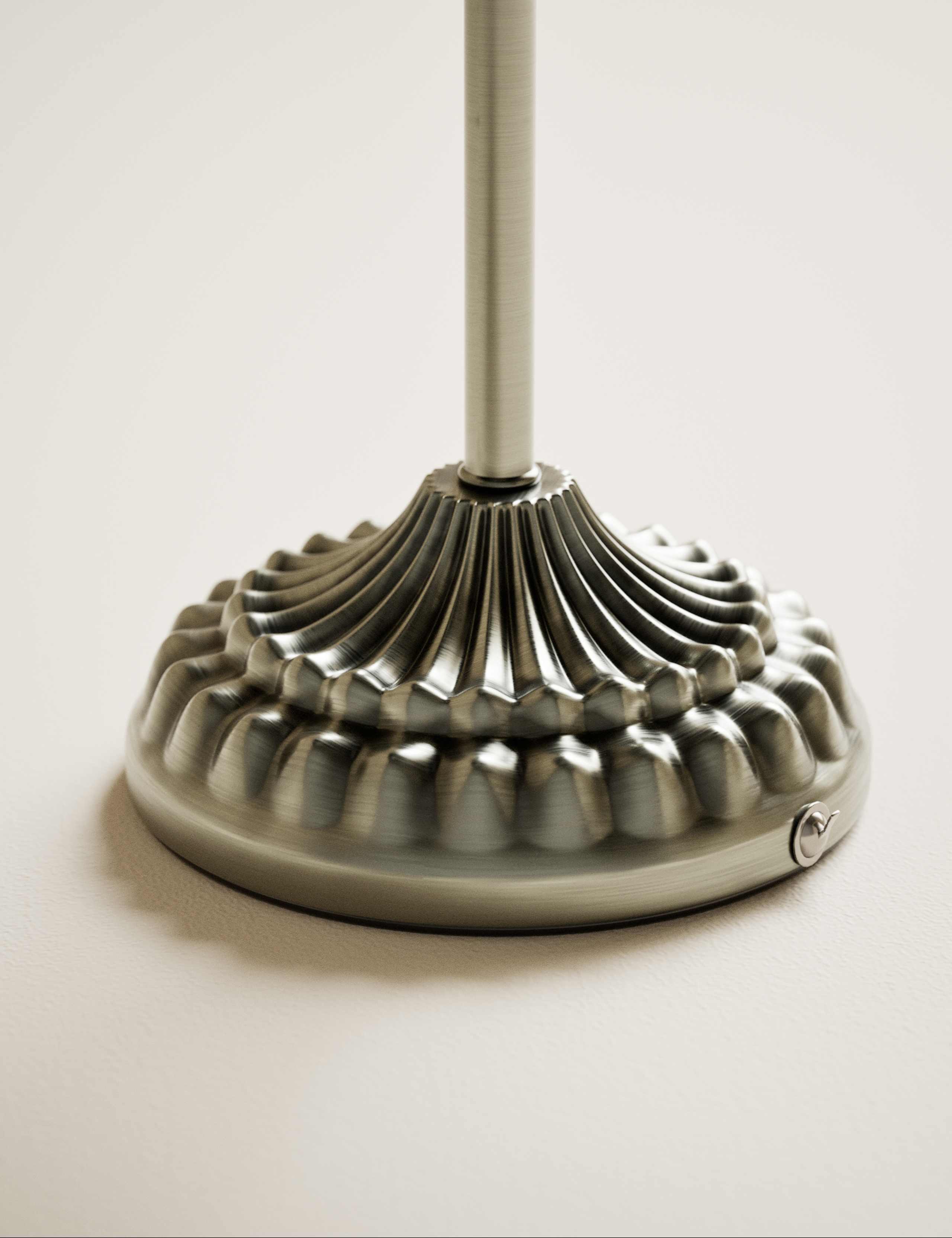 Floral Pleated Rechargeable Table Lamp 4 of 5