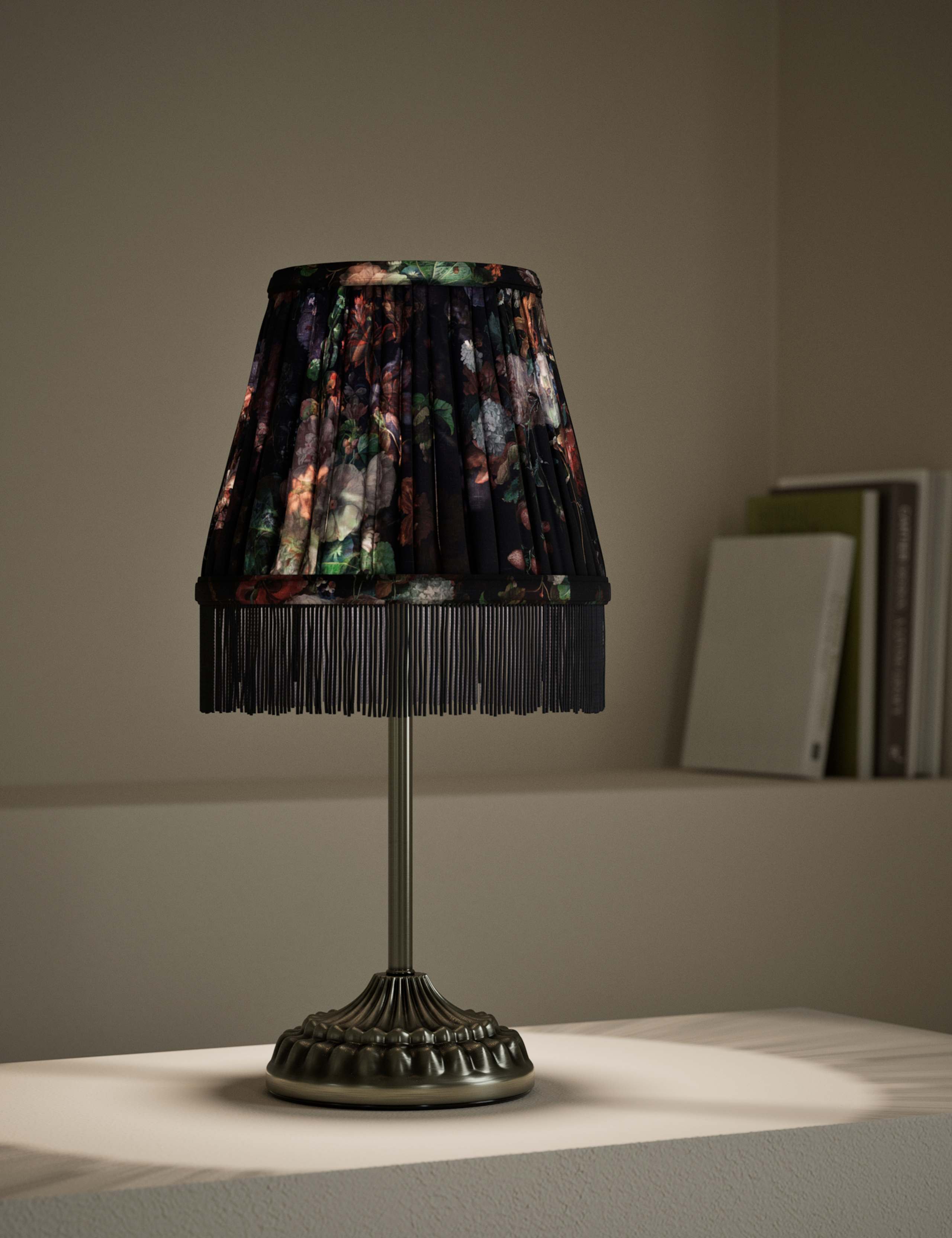 Floral Pleated Rechargeable Table Lamp 2 of 5