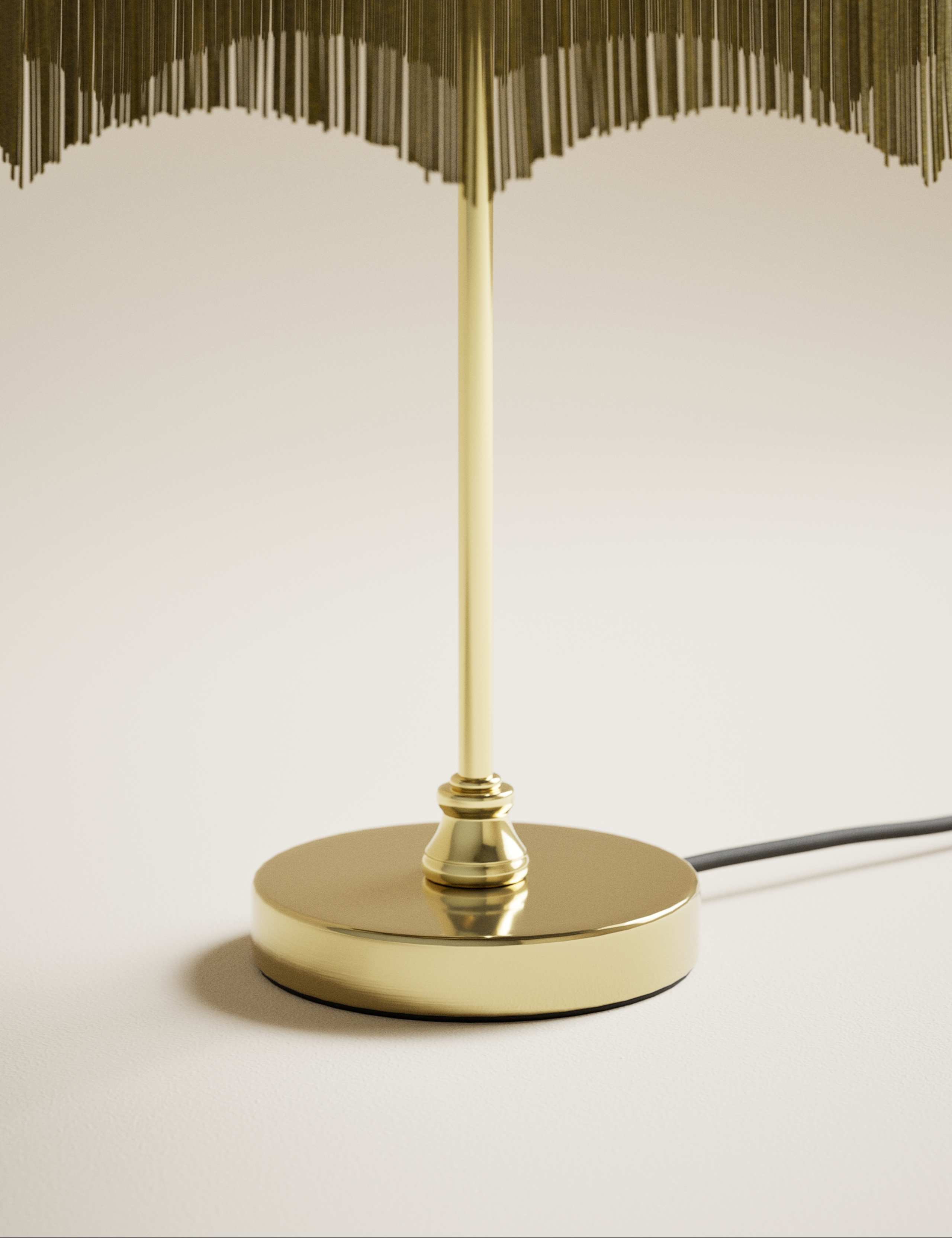 Velvet Fringed Table Lamp 4 of 5