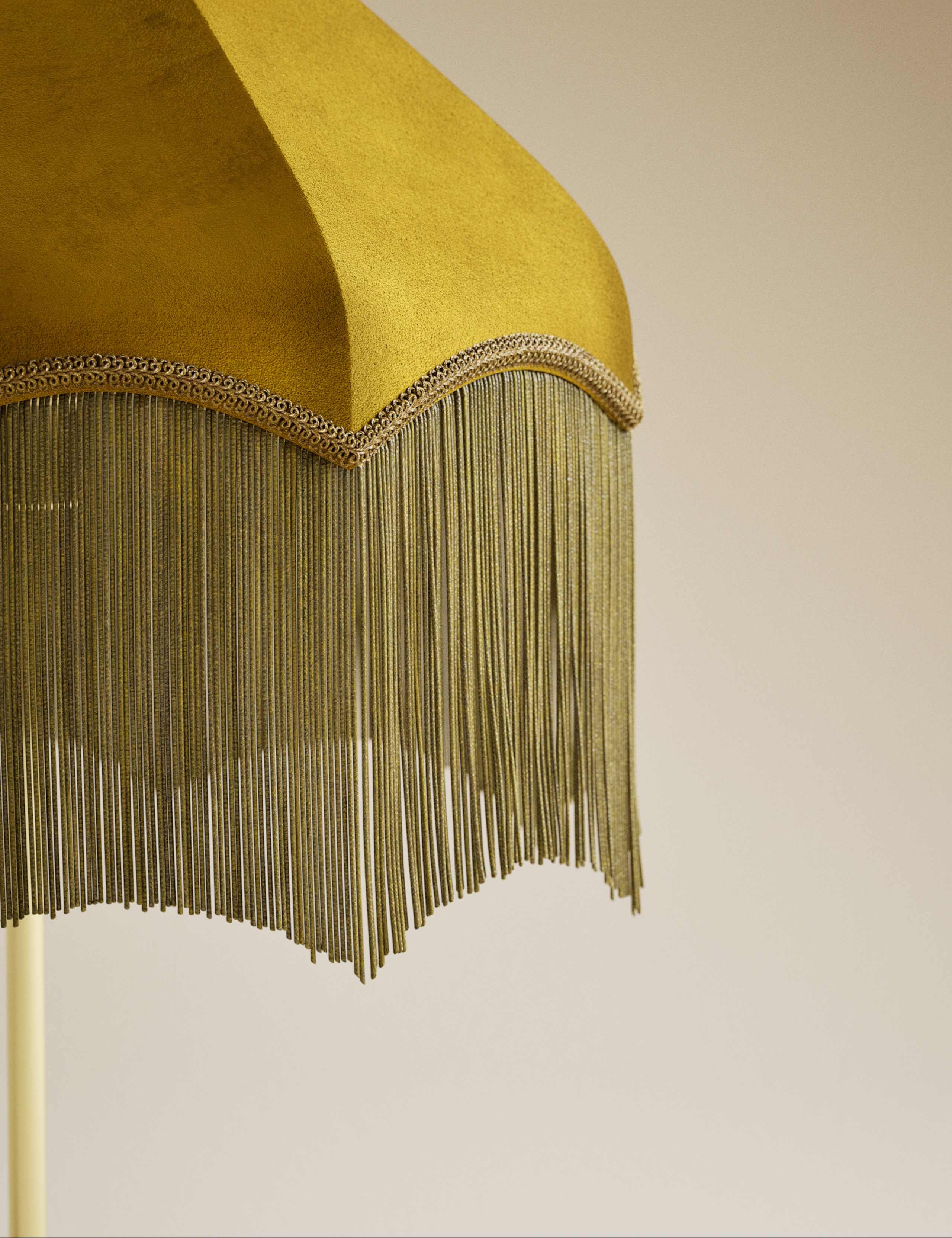 Velvet Fringed Table Lamp 5 of 5