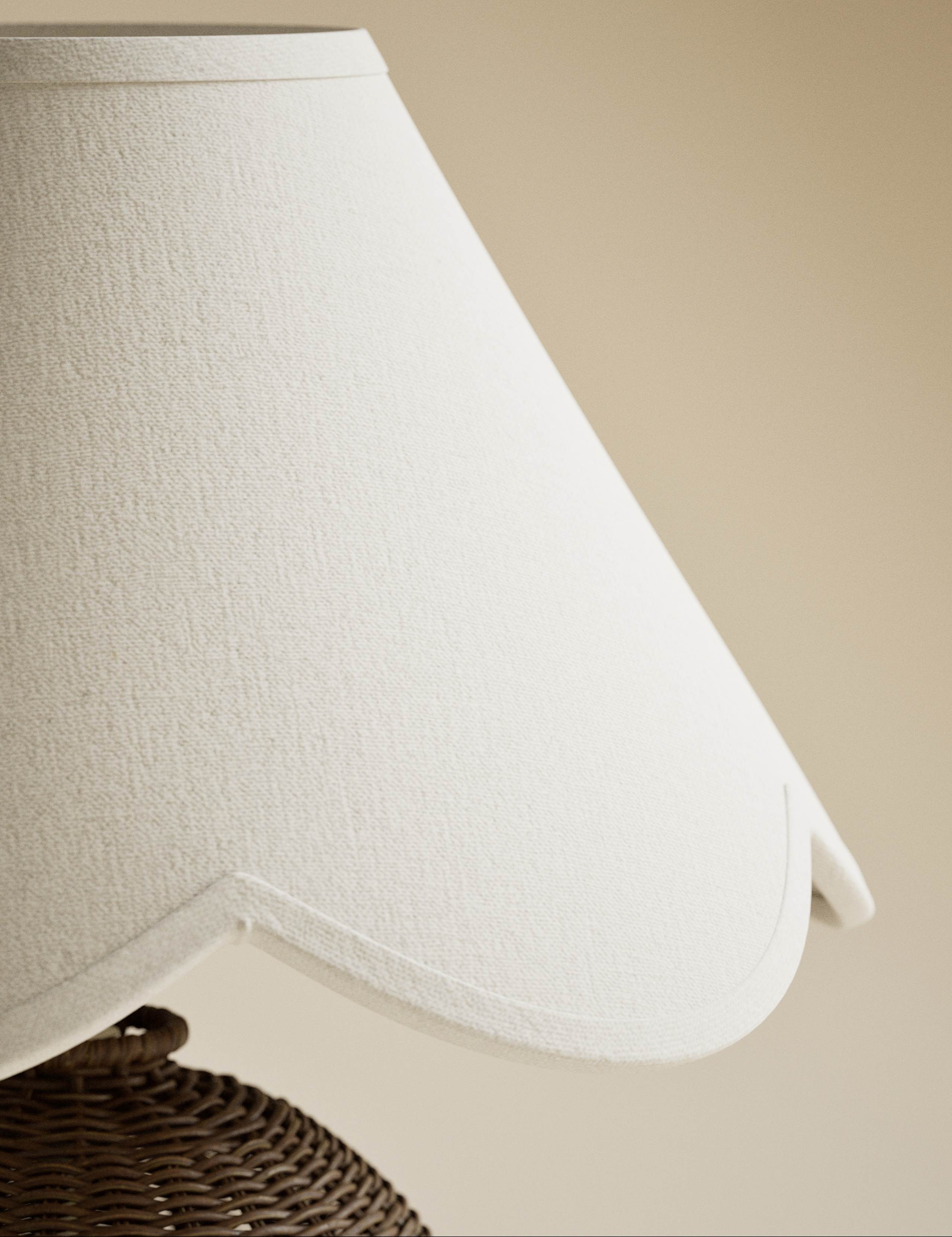 Wicker Scallop Shade Table Lamp 6 of 6
