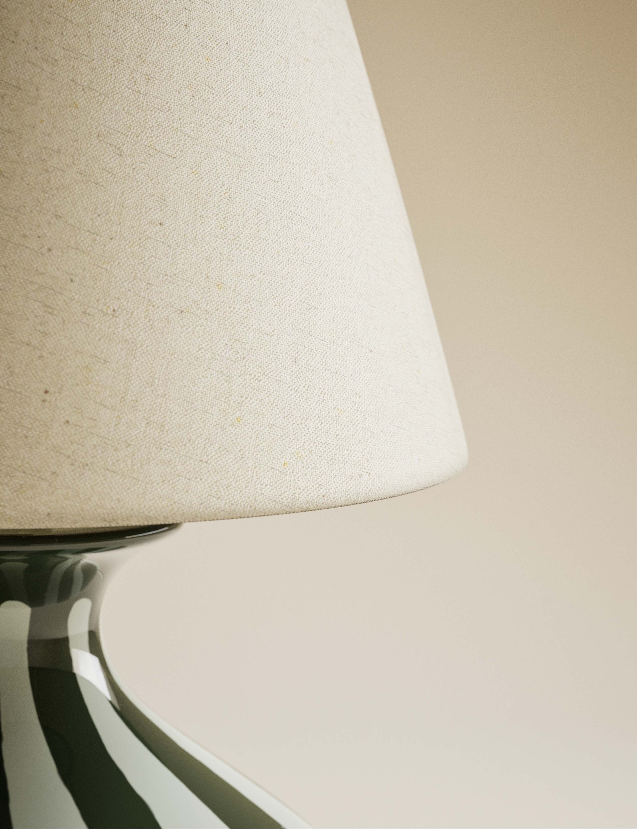 Ceramic Striped Table Lamp 5 of 5