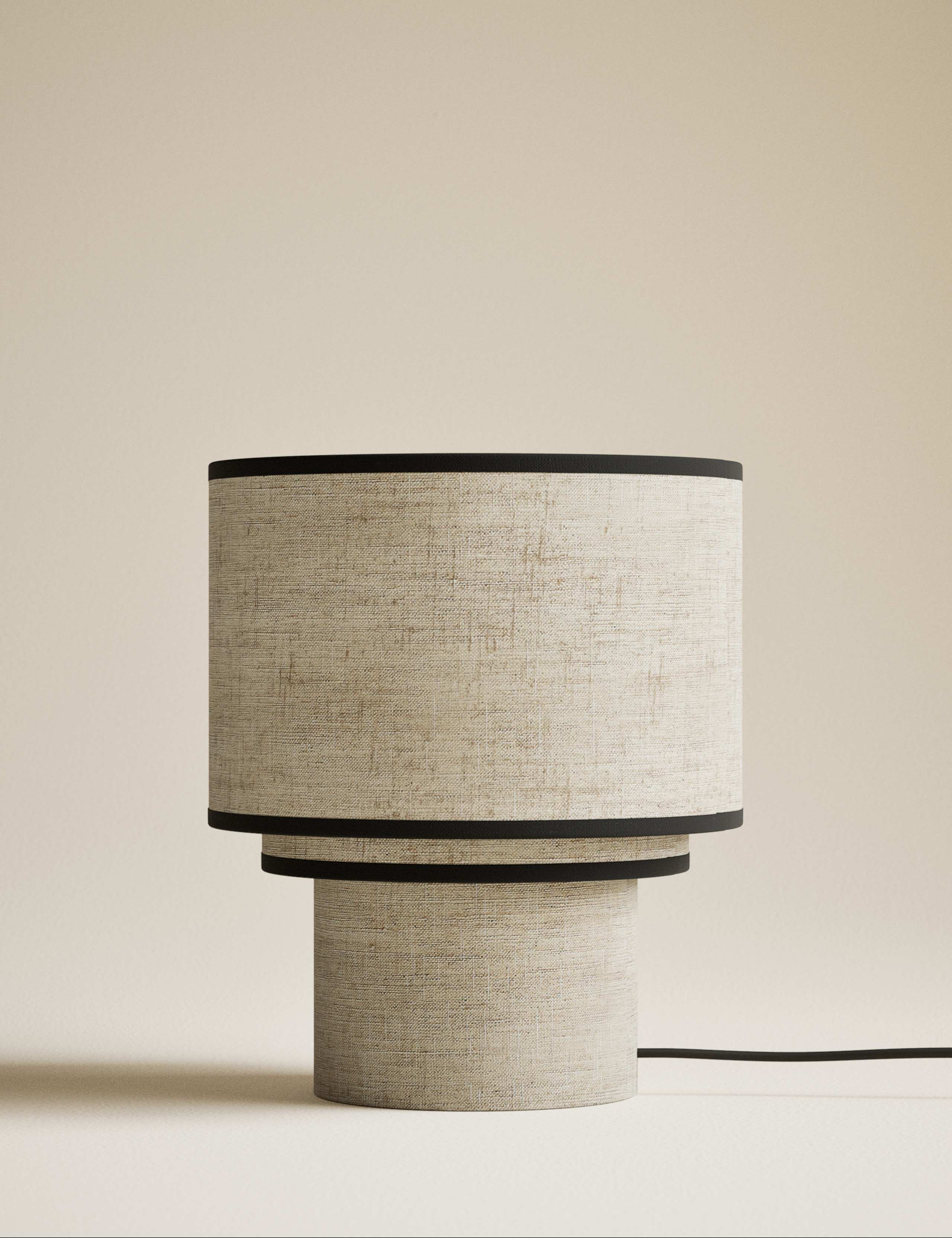 Layer Drum Table Lamp with Contrast Trim 4 of 6