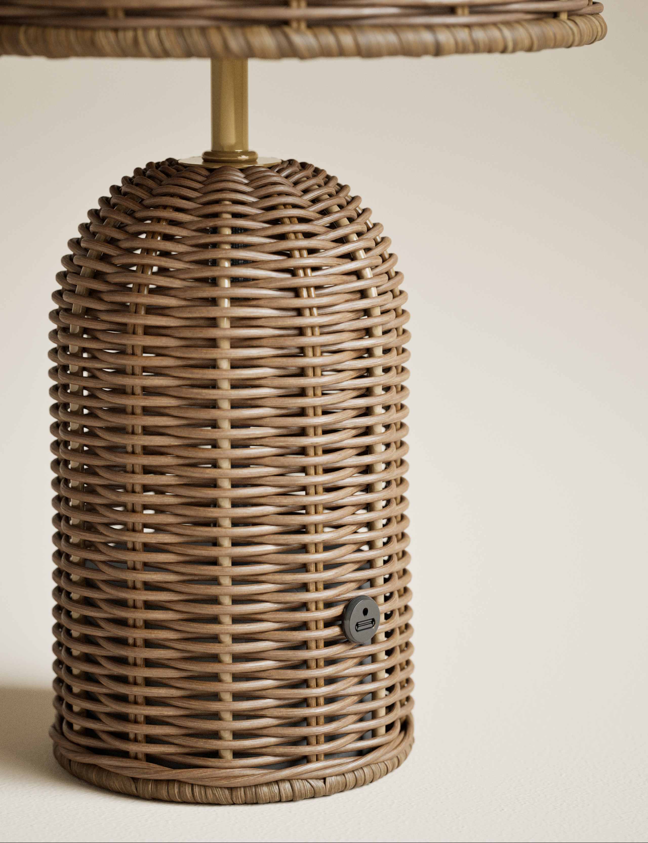Colby Rechargeable Rattan Table Lamp 4 of 5