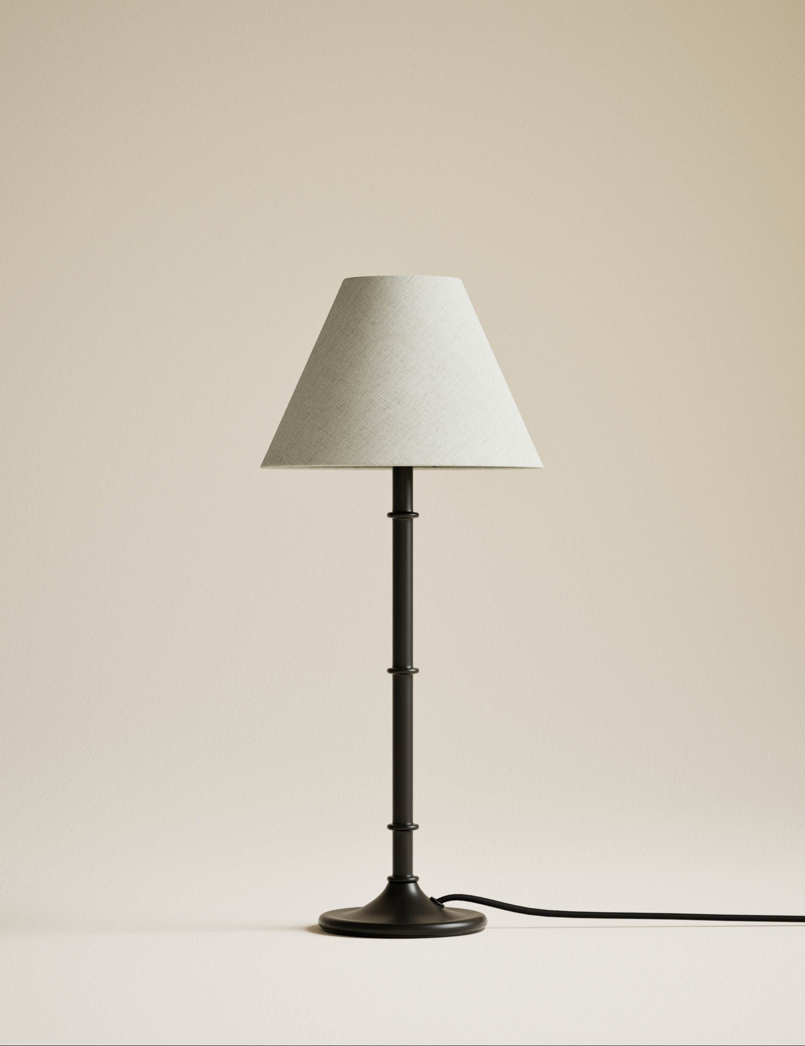Metal Ribbed Table Lamp 3 of 5