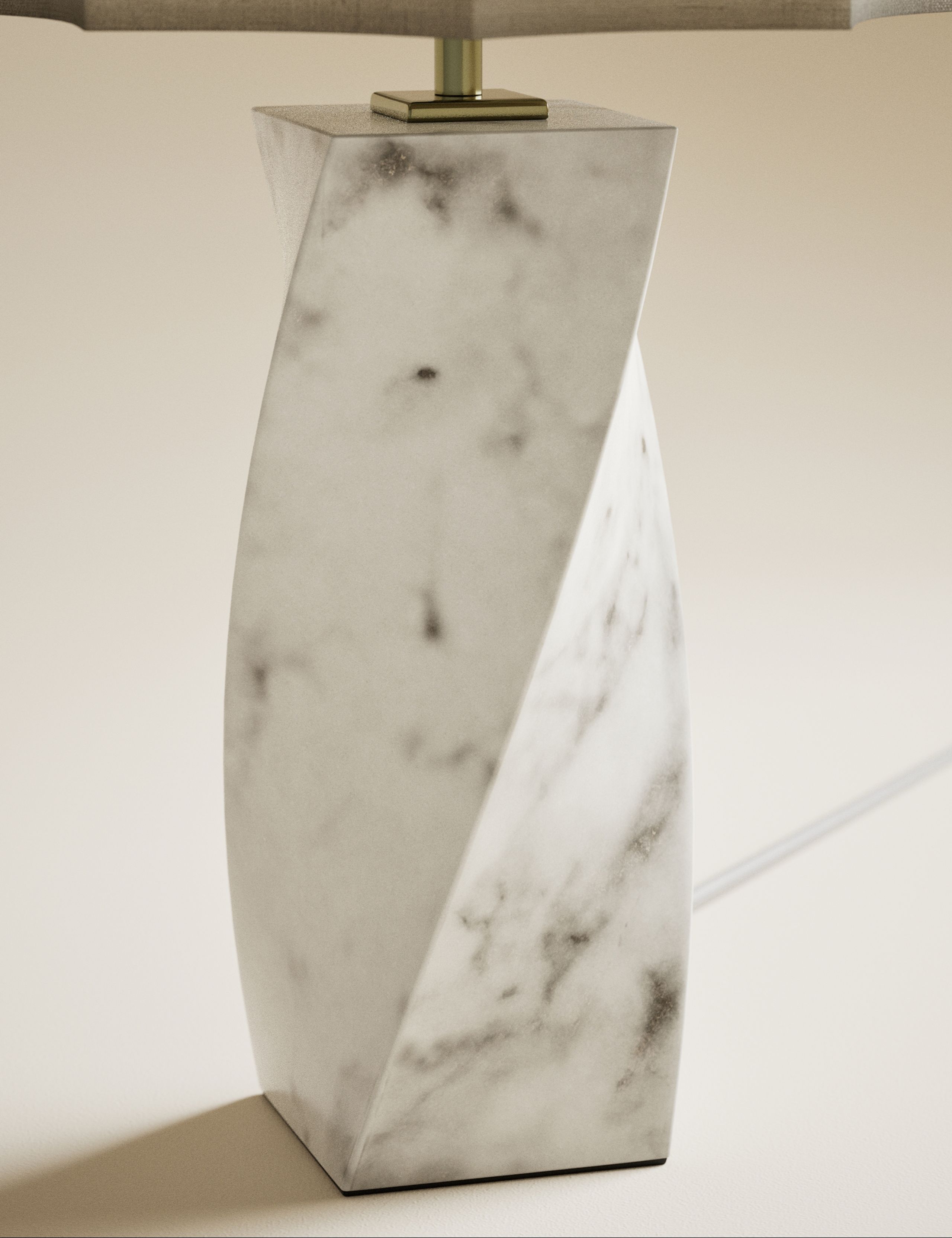 Twisted Marble Effect Table Lamp 5 of 6