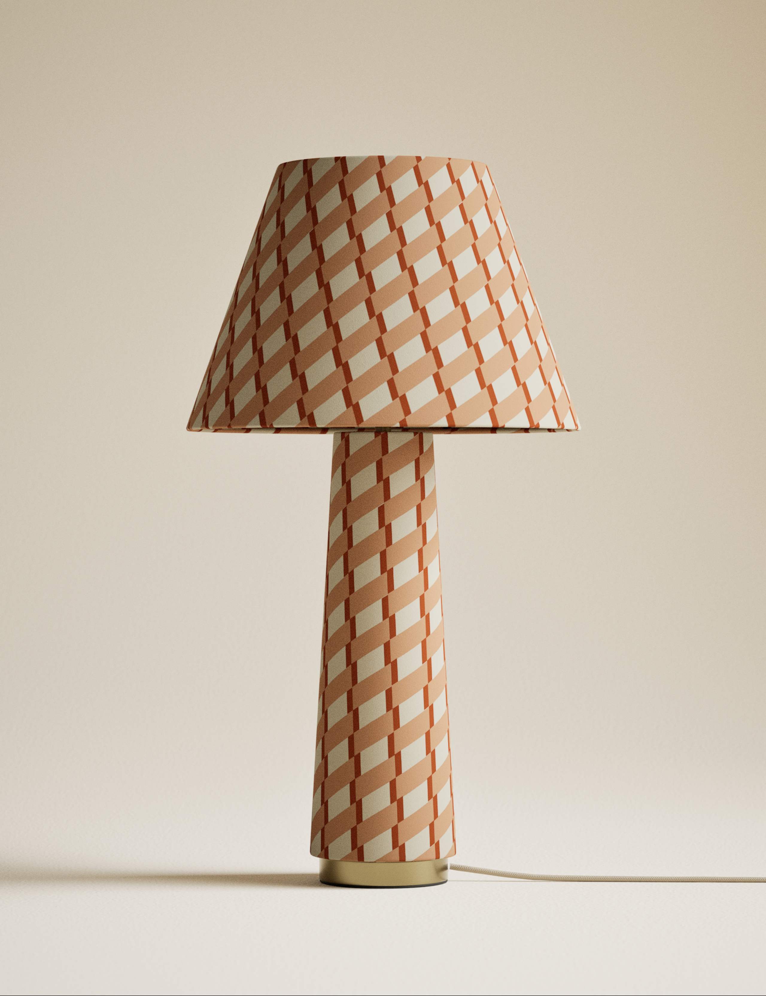 Fabric Geometric Print Table Lamp 3 of 5