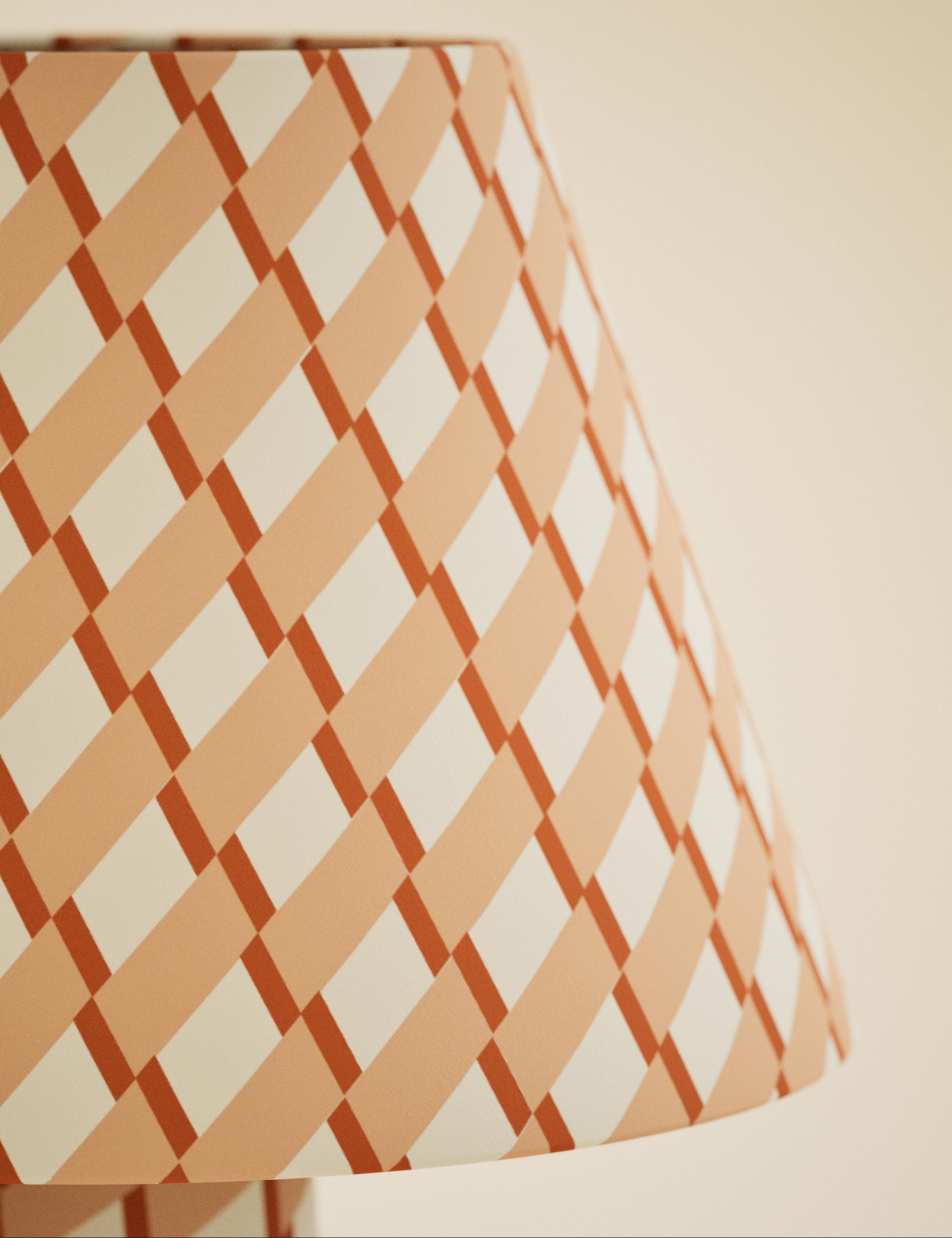 Fabric Geometric Print Table Lamp 5 of 5