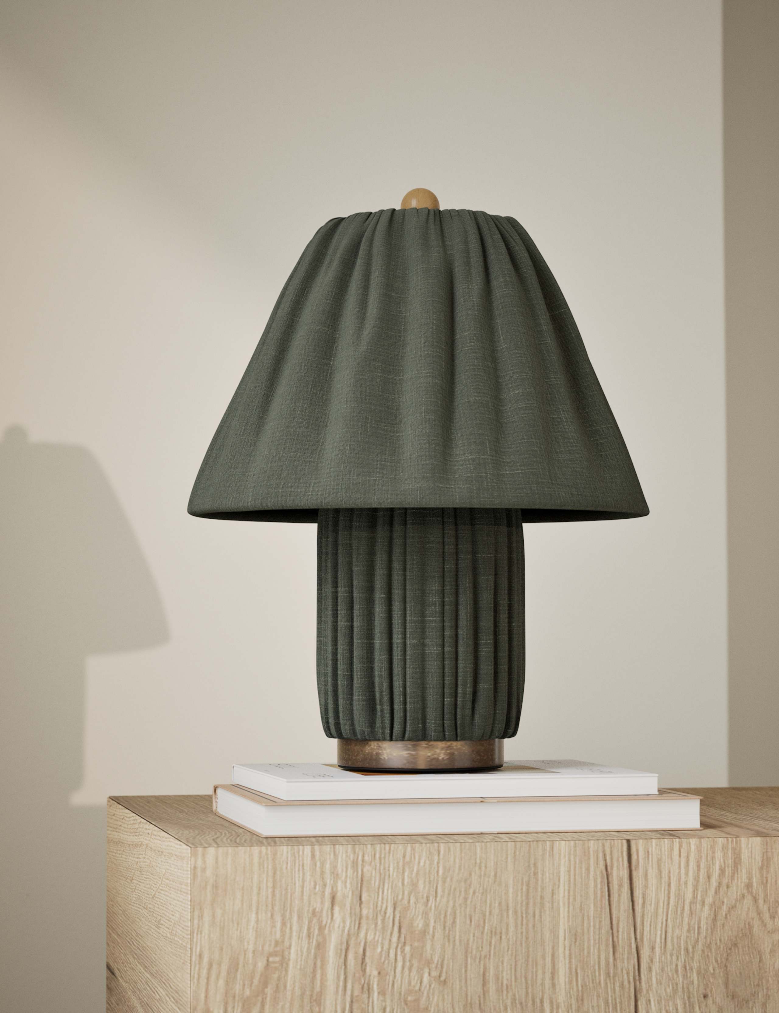 Soft Pleated Fabric Table Lamp 1 of 6