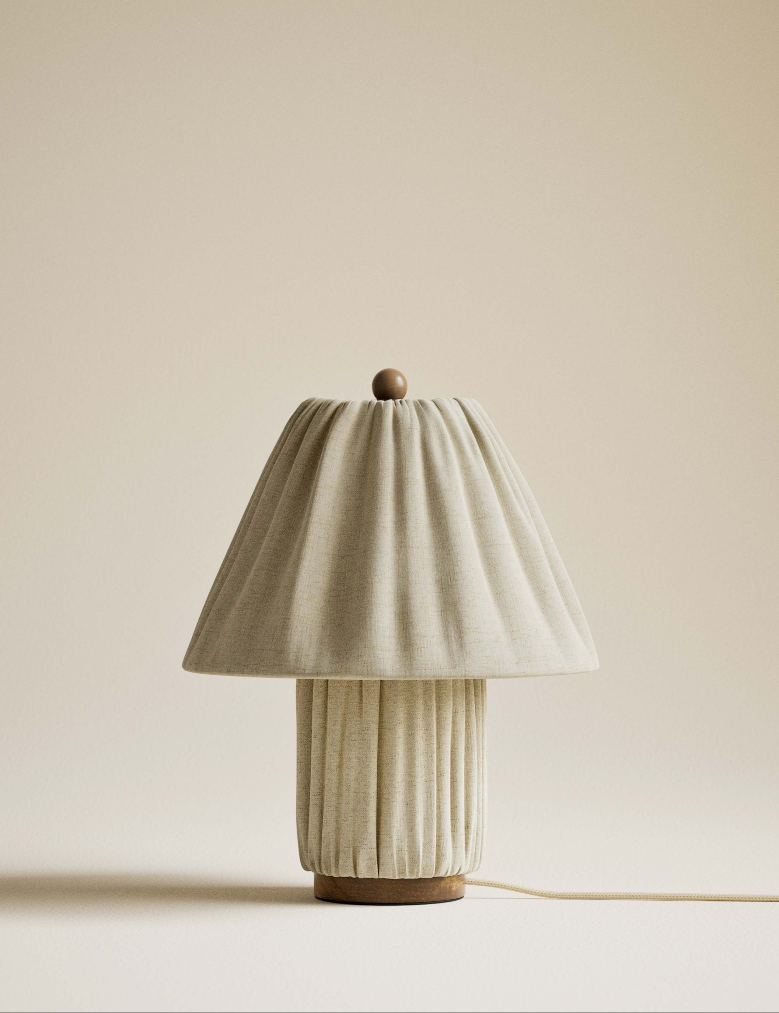 Soft Pleated Fabric Table Lamp 3 of 5