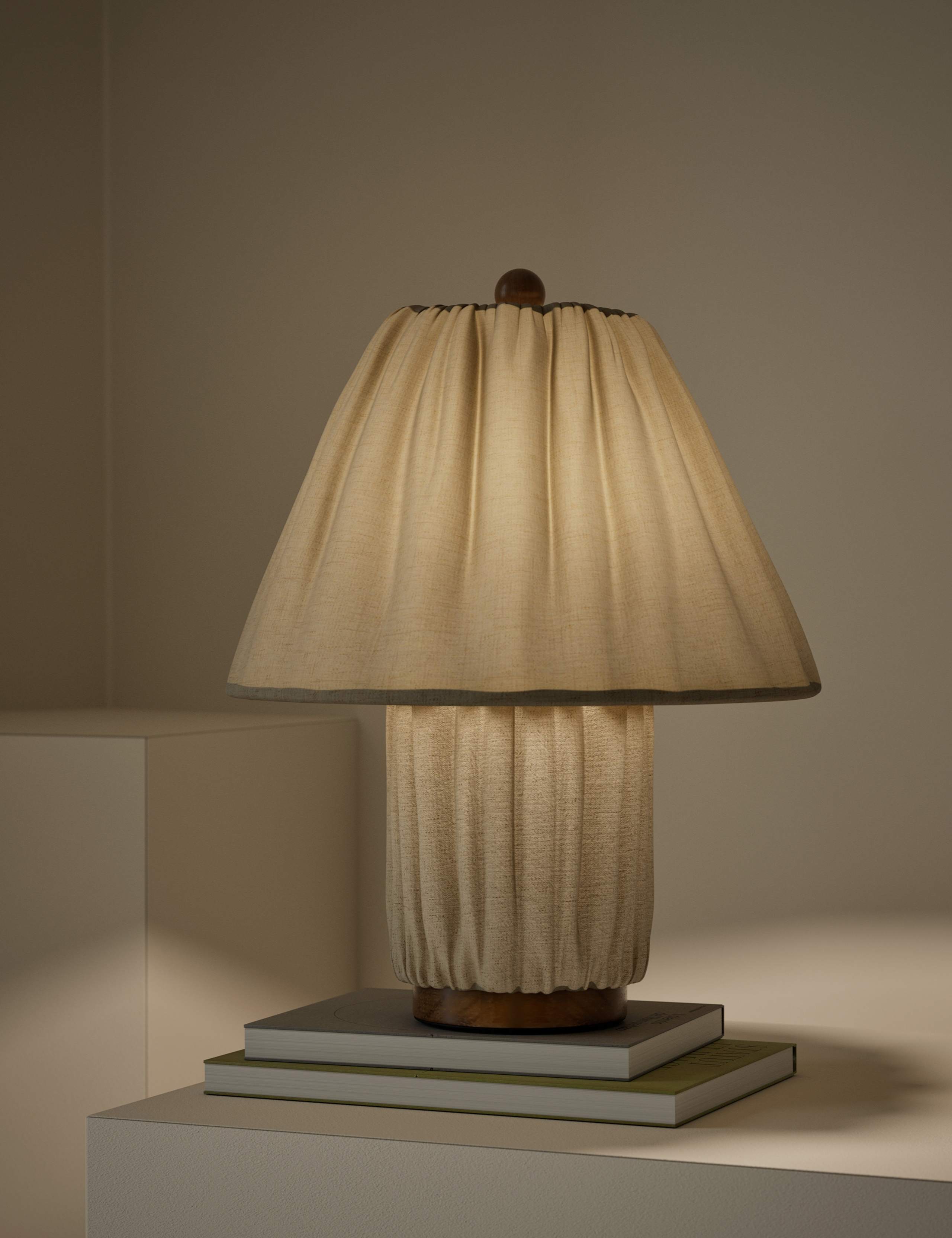Soft Pleated Fabric Table Lamp 2 of 5