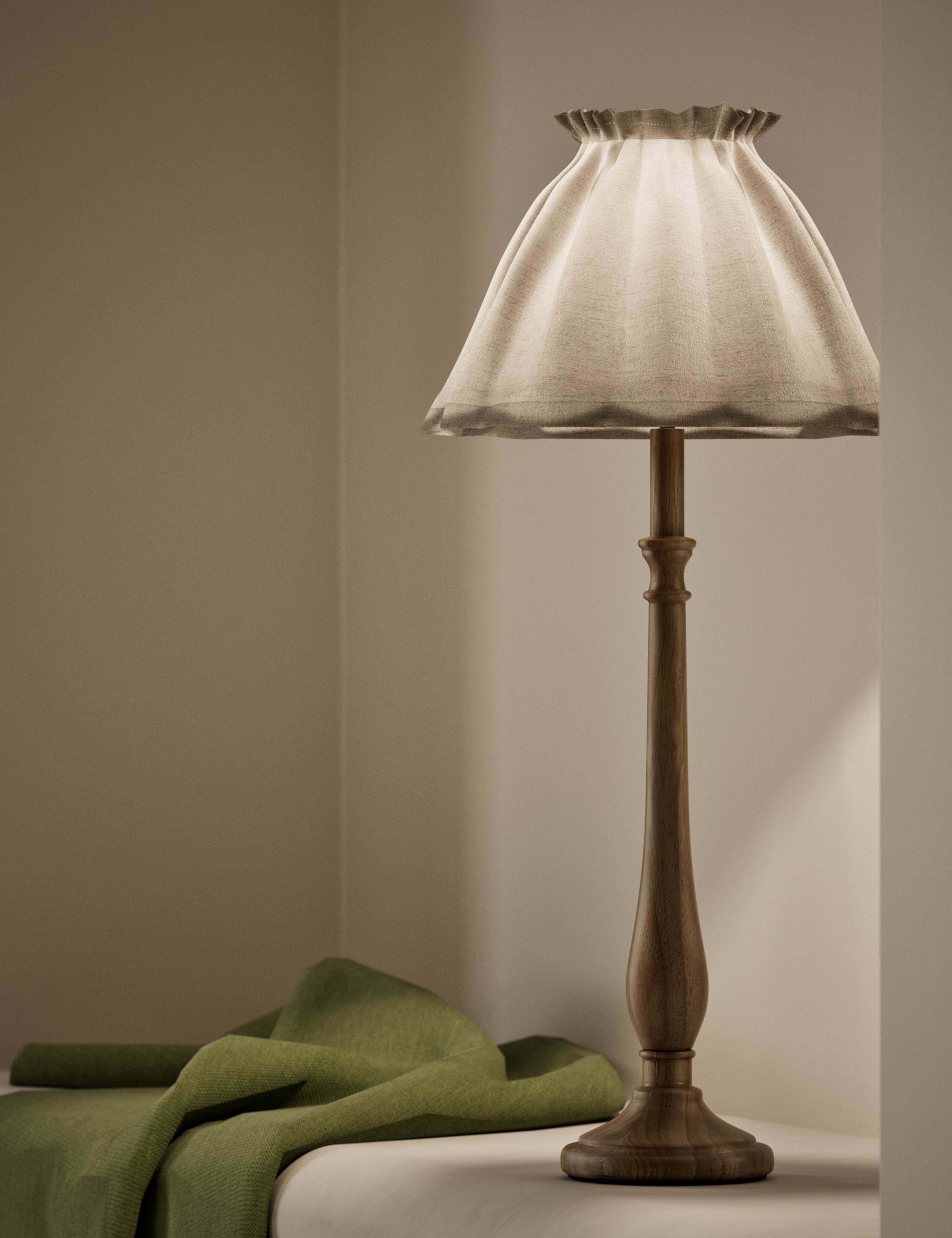 Flow Wooden Skirt Shade Table Lamp 2 of 5