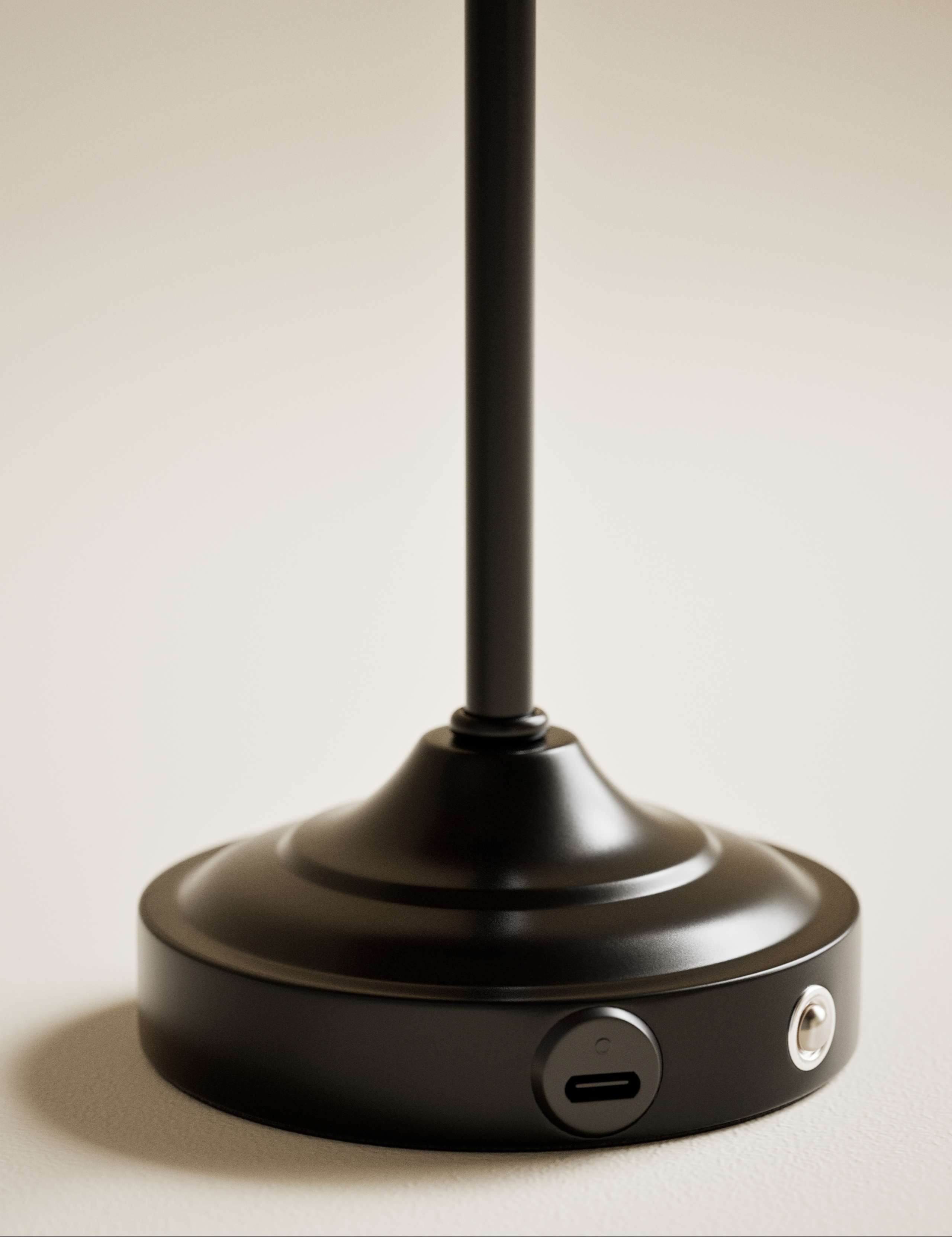 Rechargeable Striped Ruffle Table Lamp 4 of 5