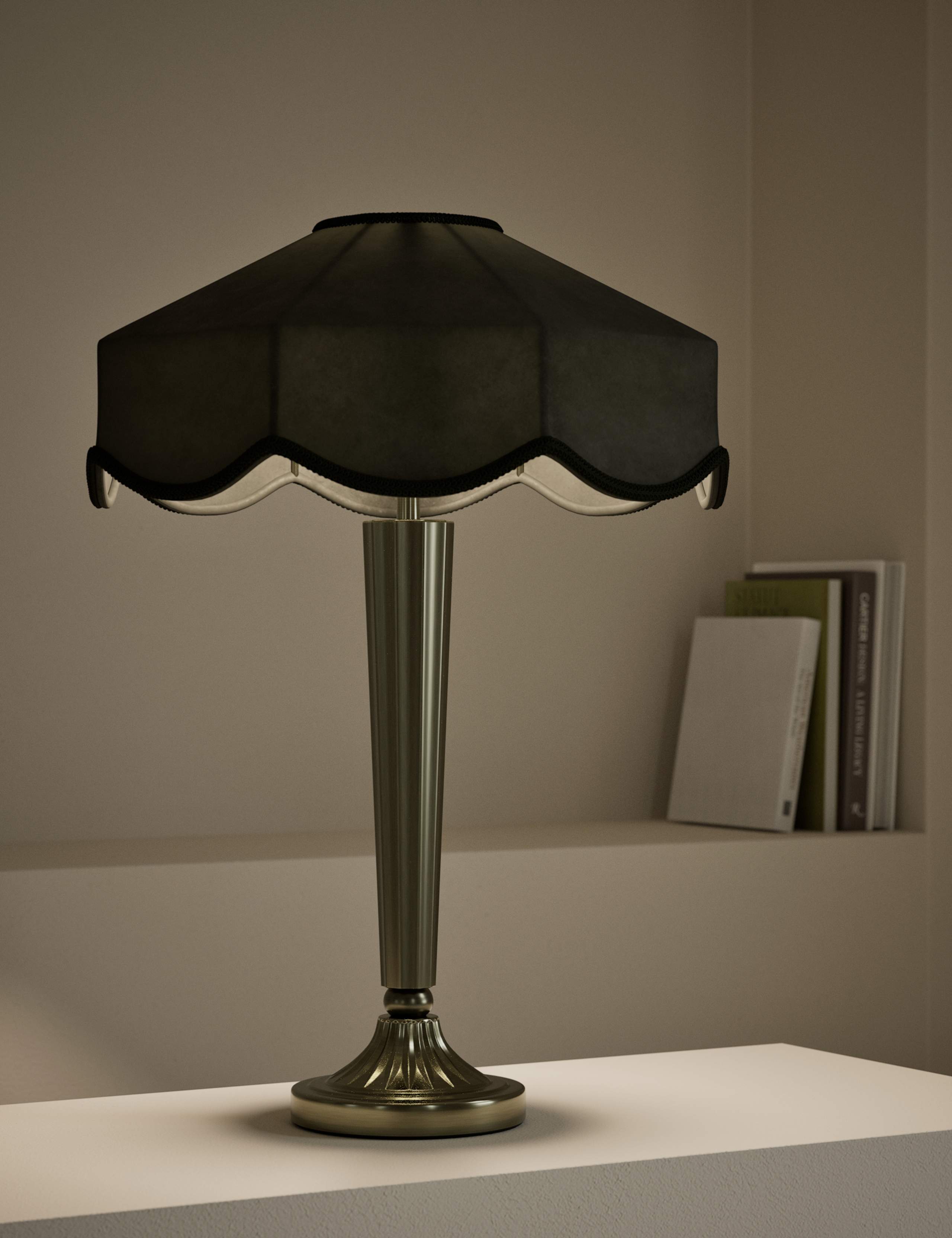 Deco Velvet Scallop Shade Table Lamp 2 of 5