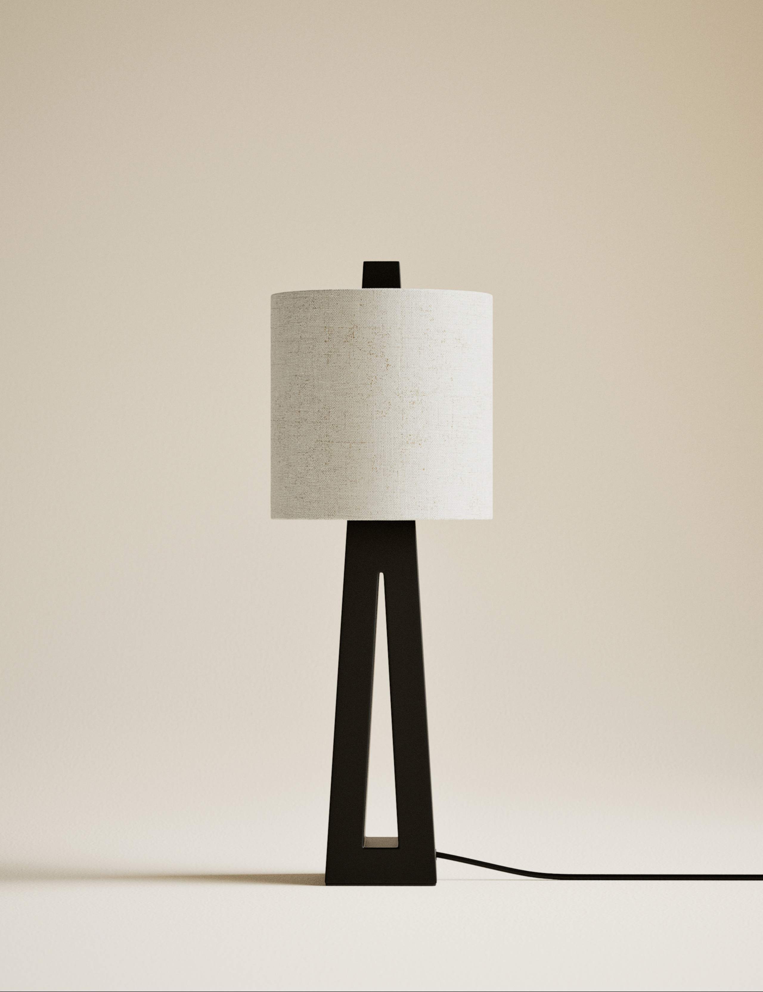 Black Wooden Table Lamp 3 of 6