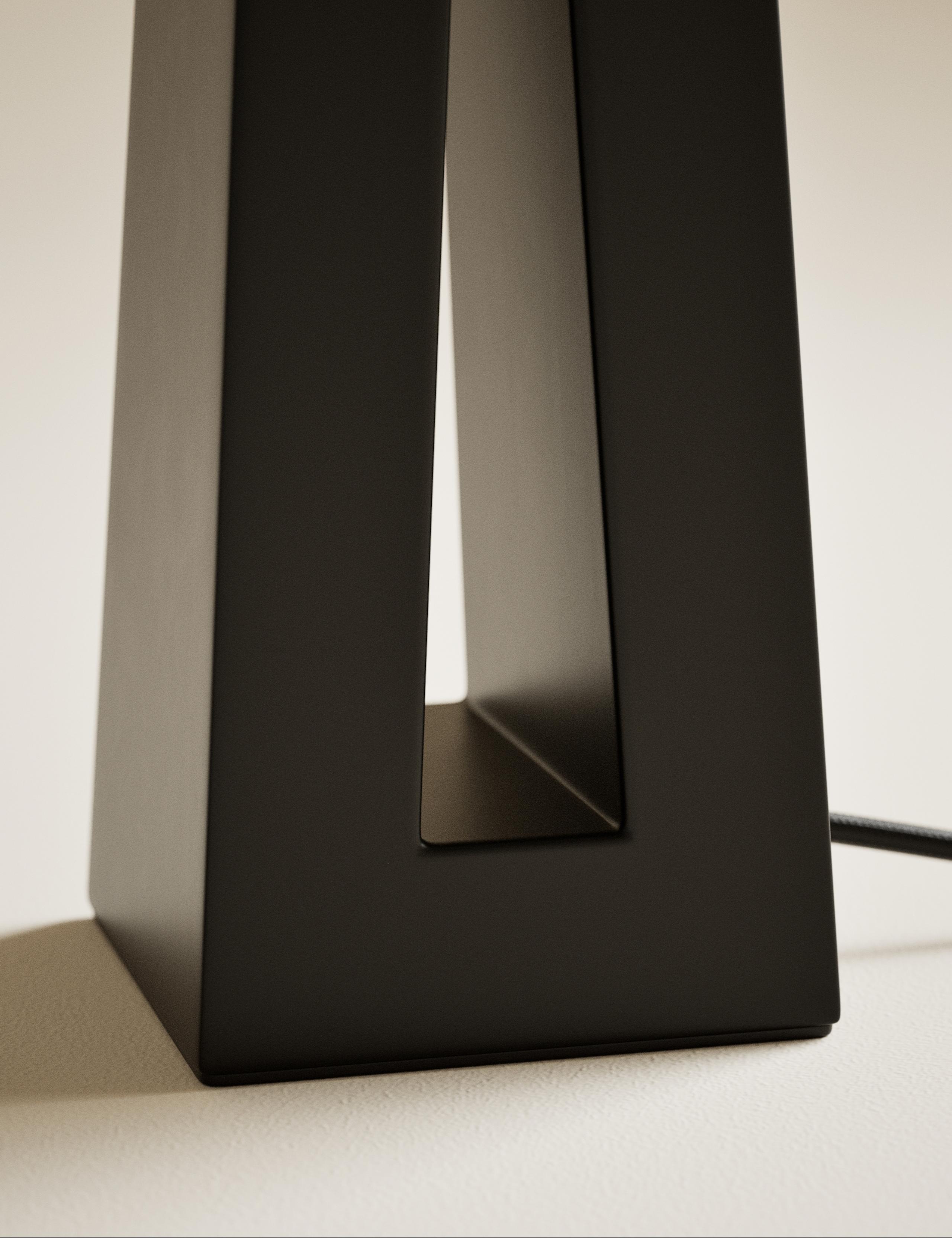 Black Wooden Table Lamp 4 of 6