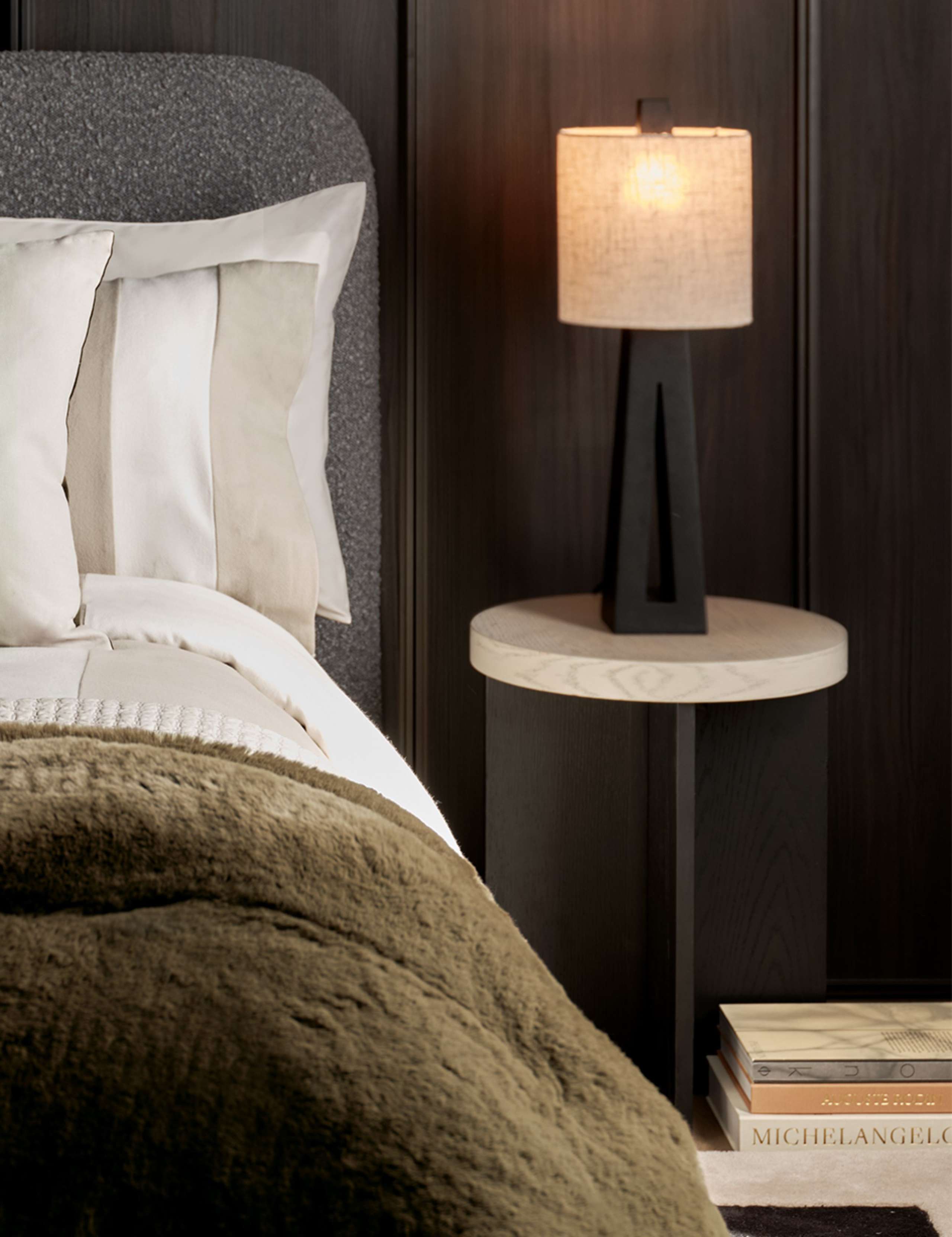 Black Wooden Table Lamp 6 of 6