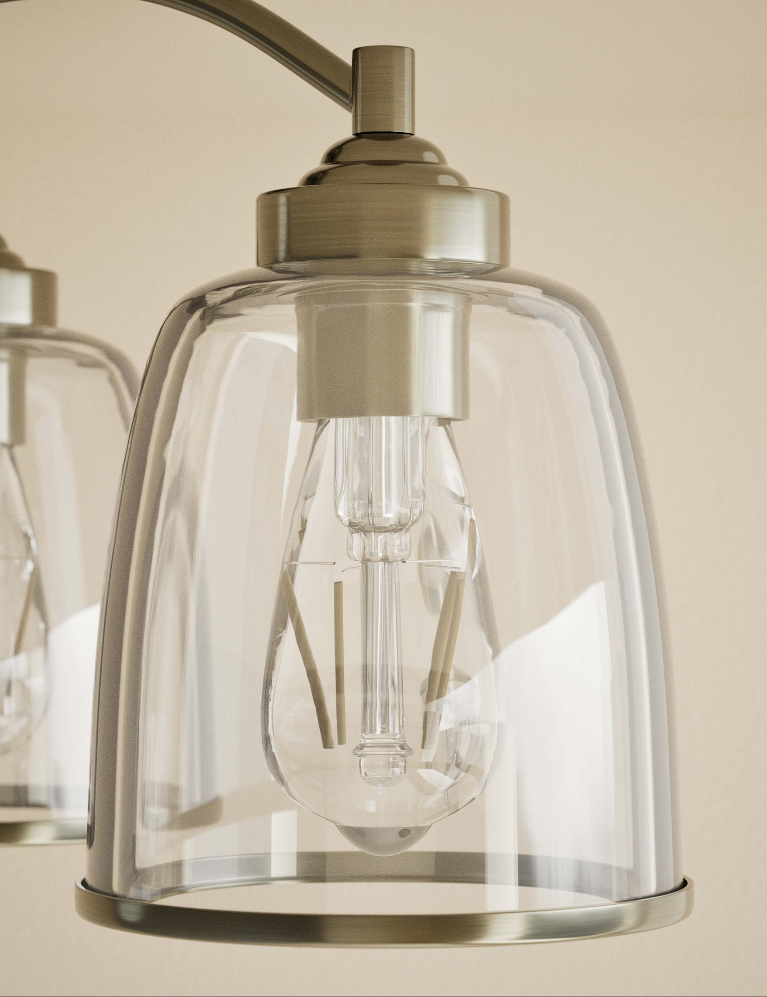 Core Glass & Metal Multi Flush Ceiling Light 5 of 5