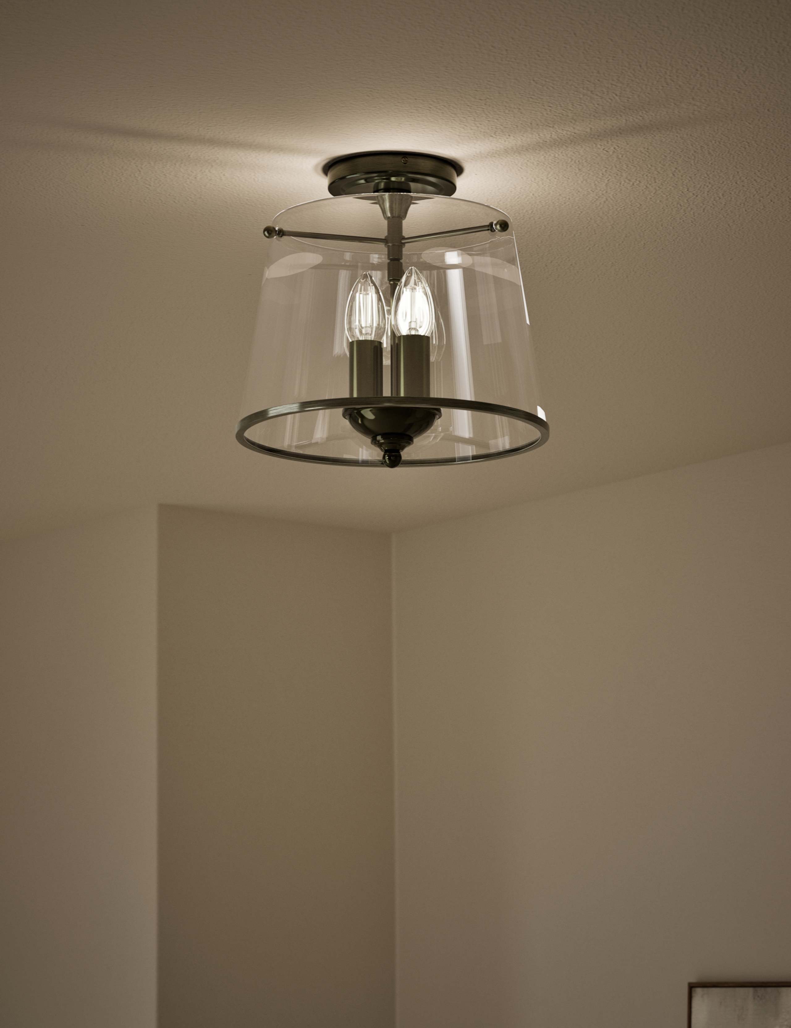 Elisabeth Glass Flush Ceiling Light 2 of 5