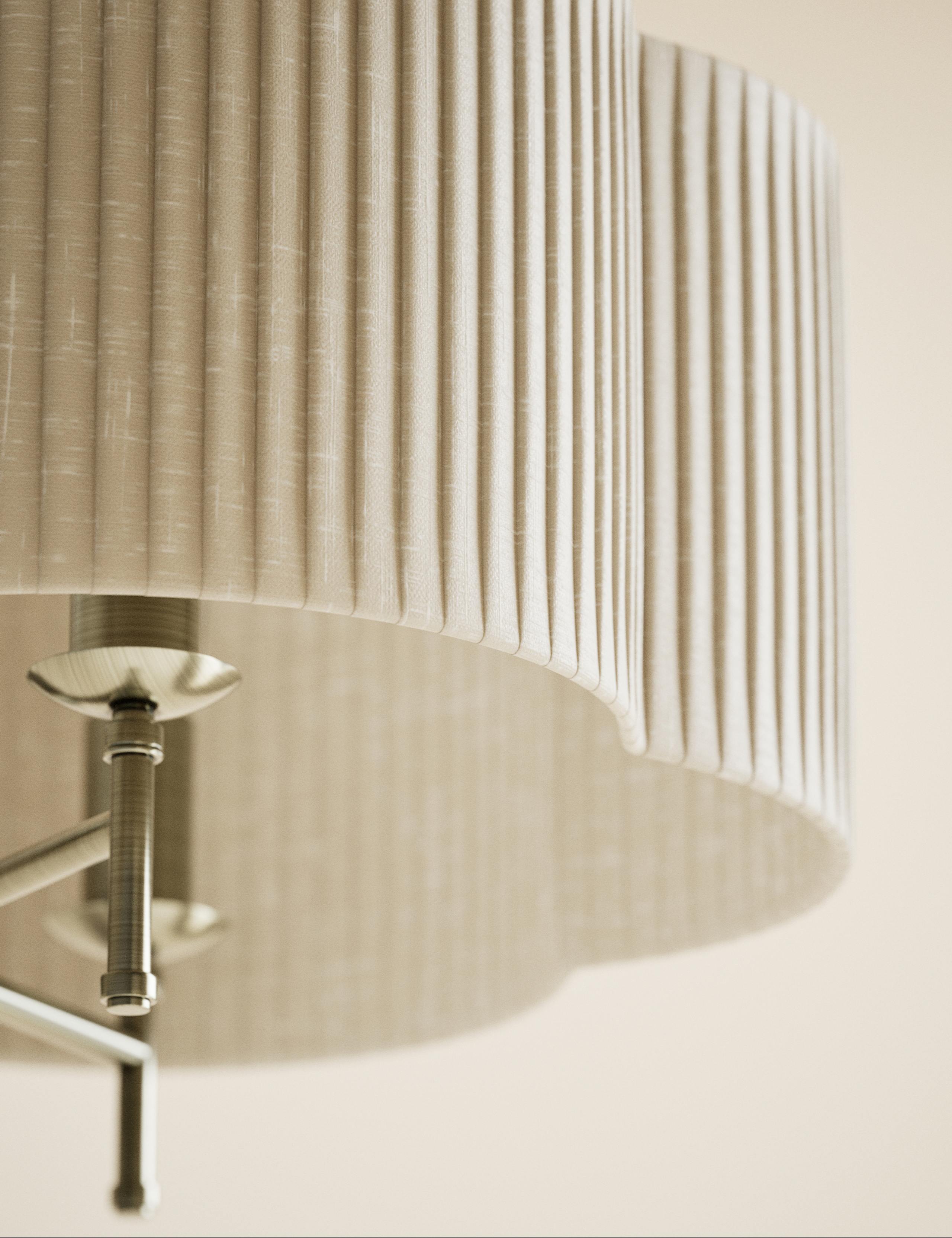 Pleated Flower Shade Chandelier 5 of 5