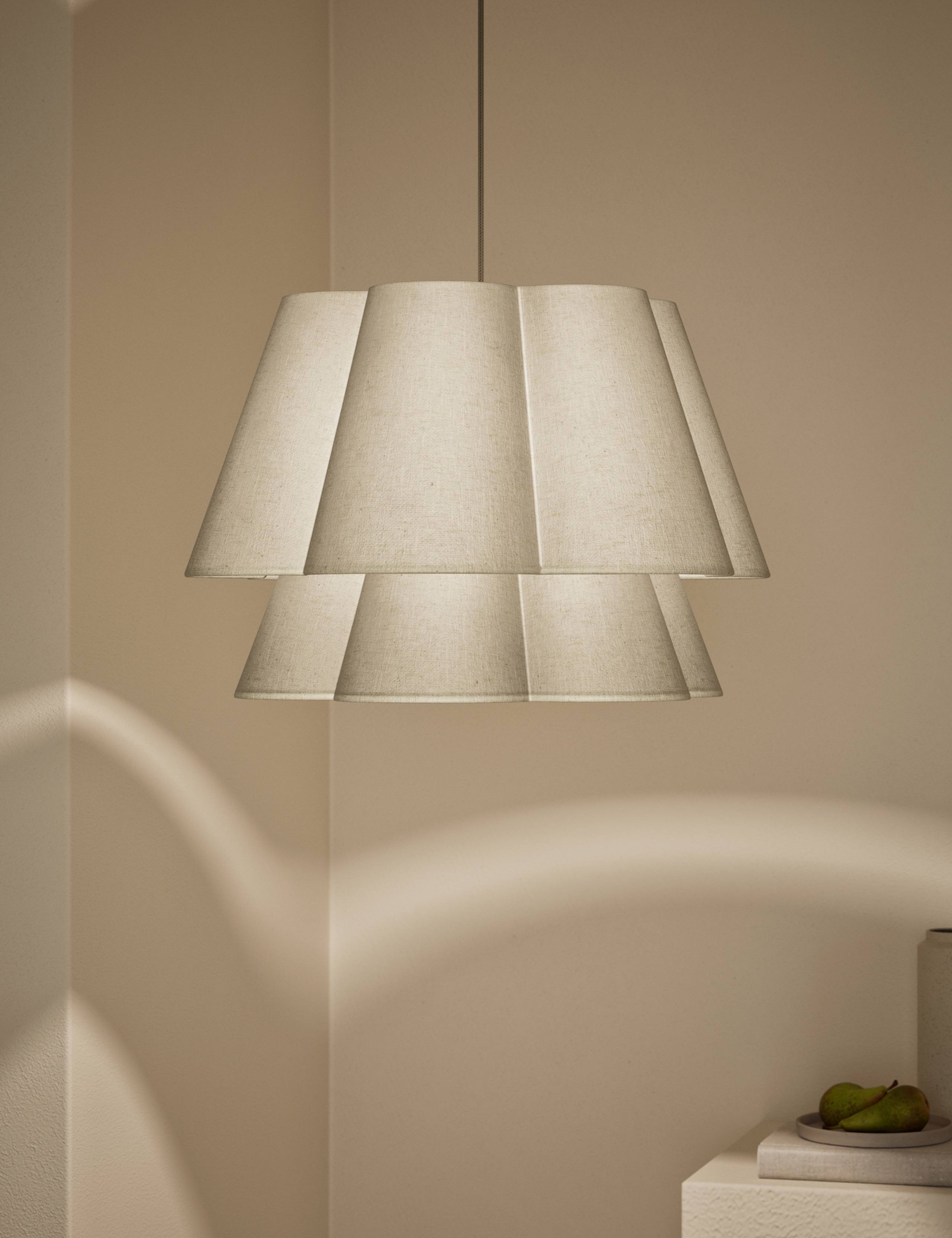 2 Tier Scallop Ceiling Lamp Shade 2 of 6