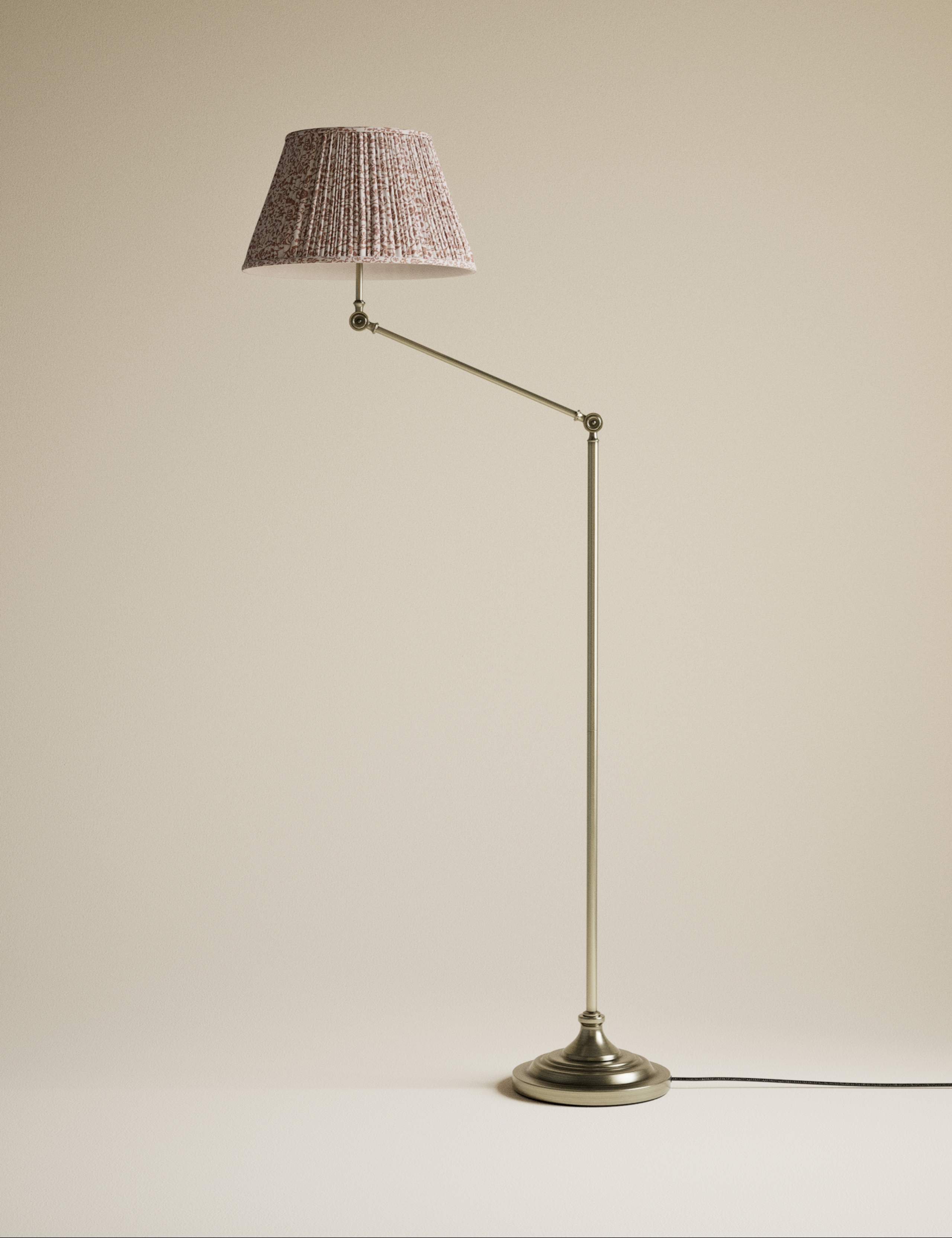 Adjustable Floor Lamp with Pleated Shade 4 of 6