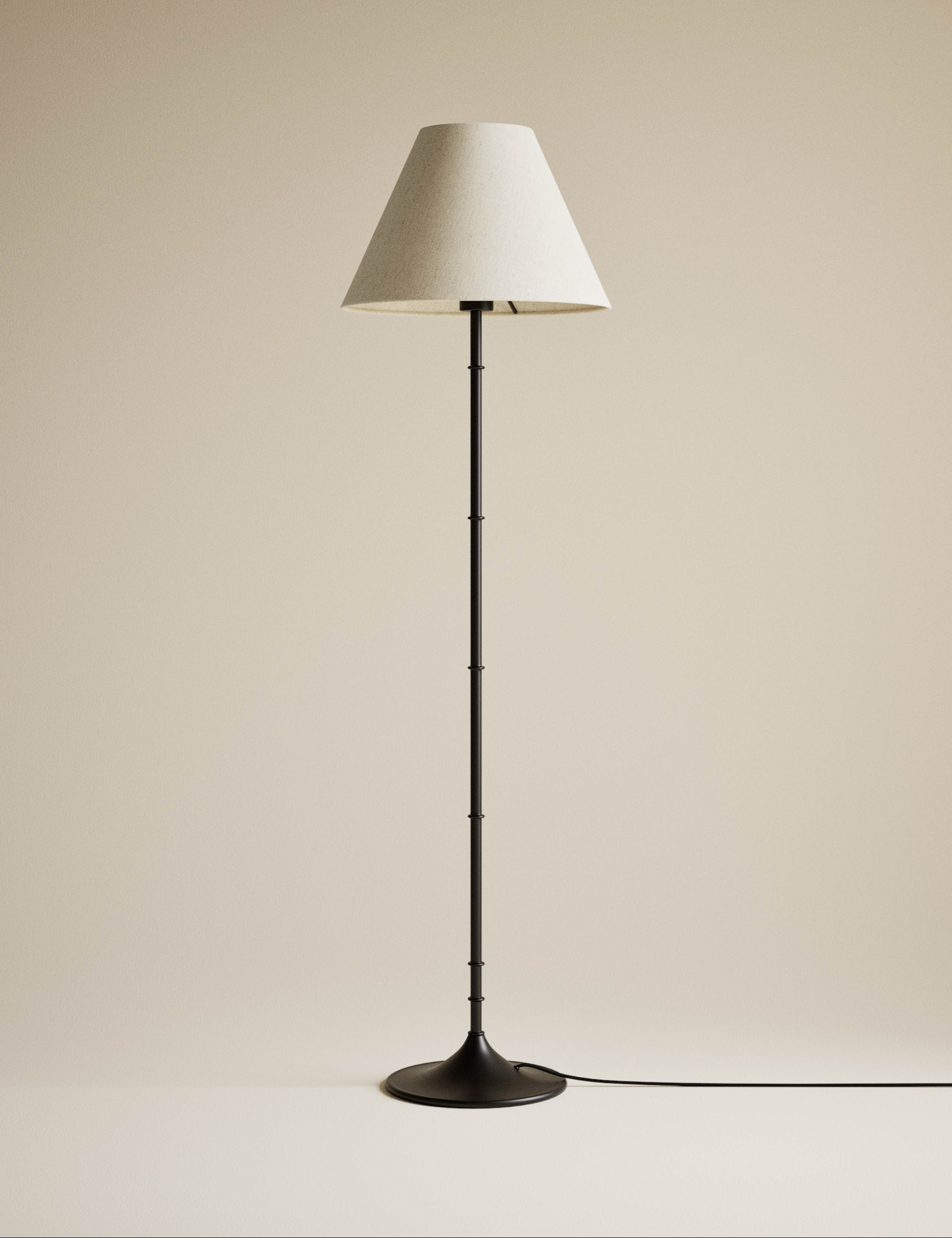 Black Rib Floor Light 3 of 5