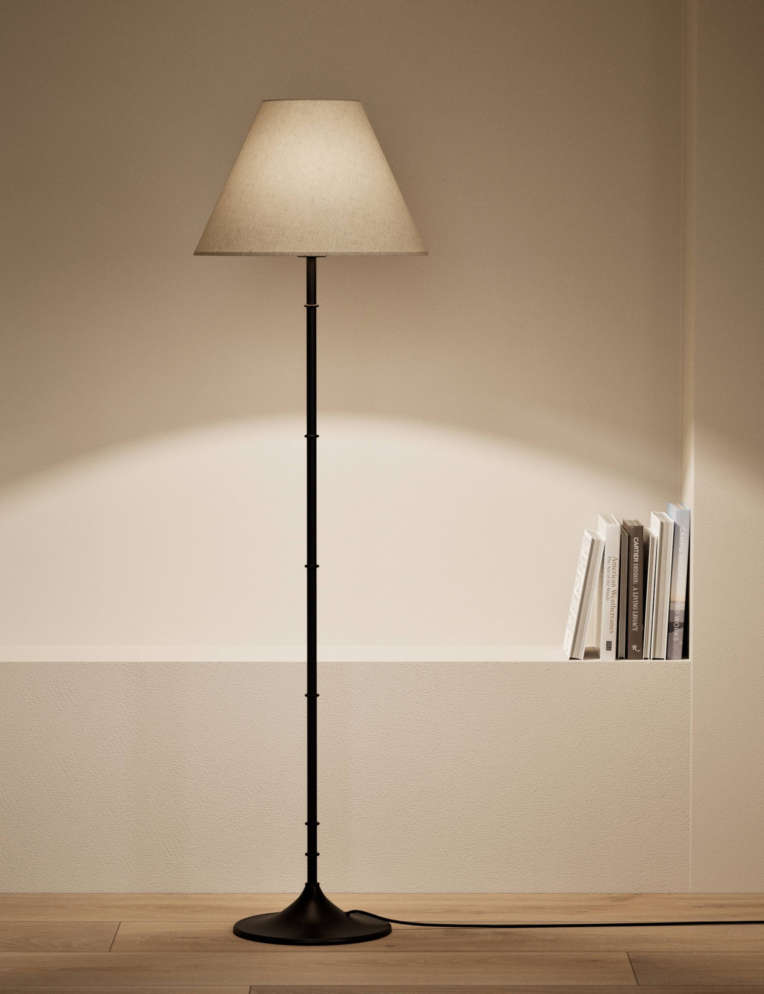 Black Rib Floor Light 2 of 5