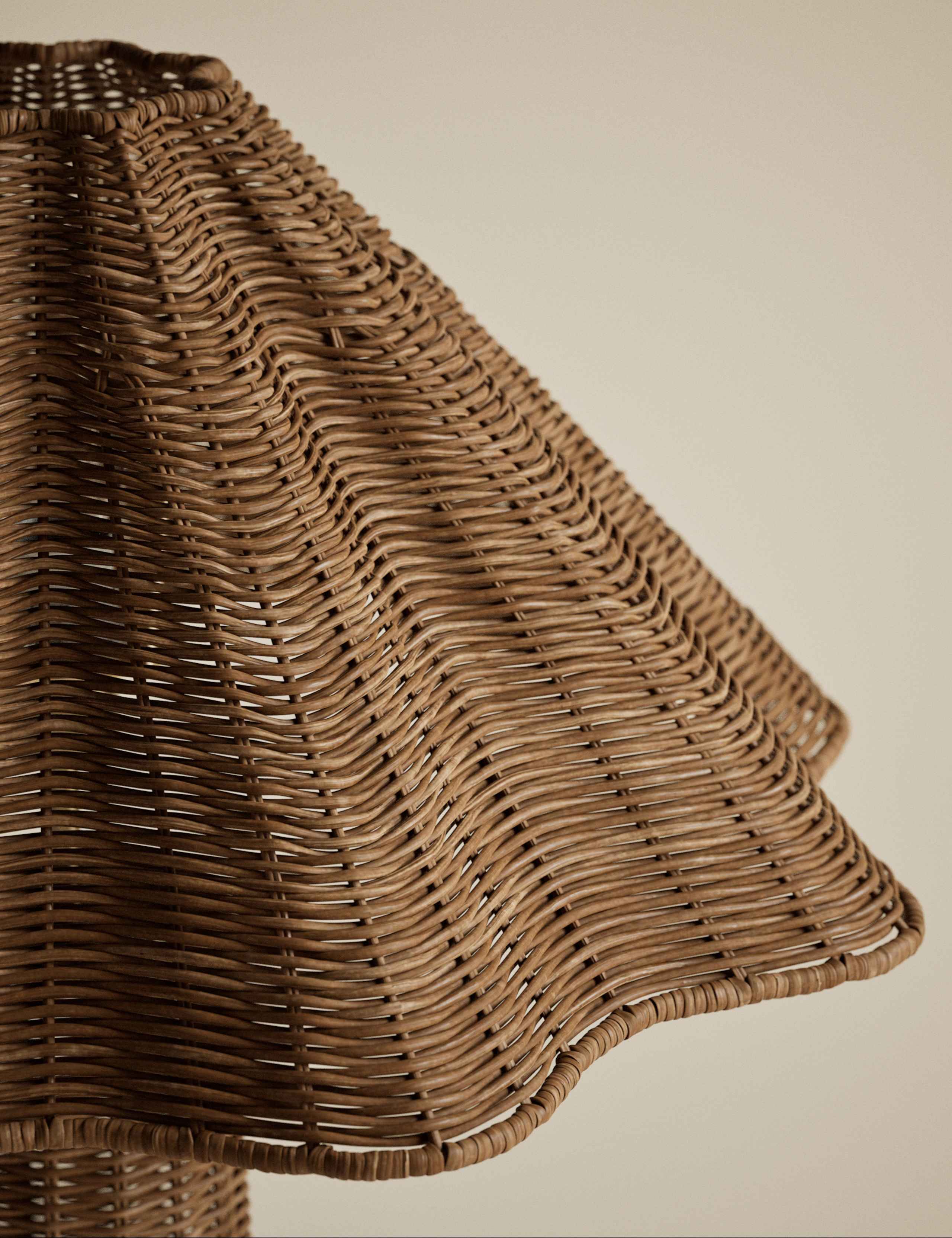 Wicker Scallop Flare Floor Lamp 5 of 5