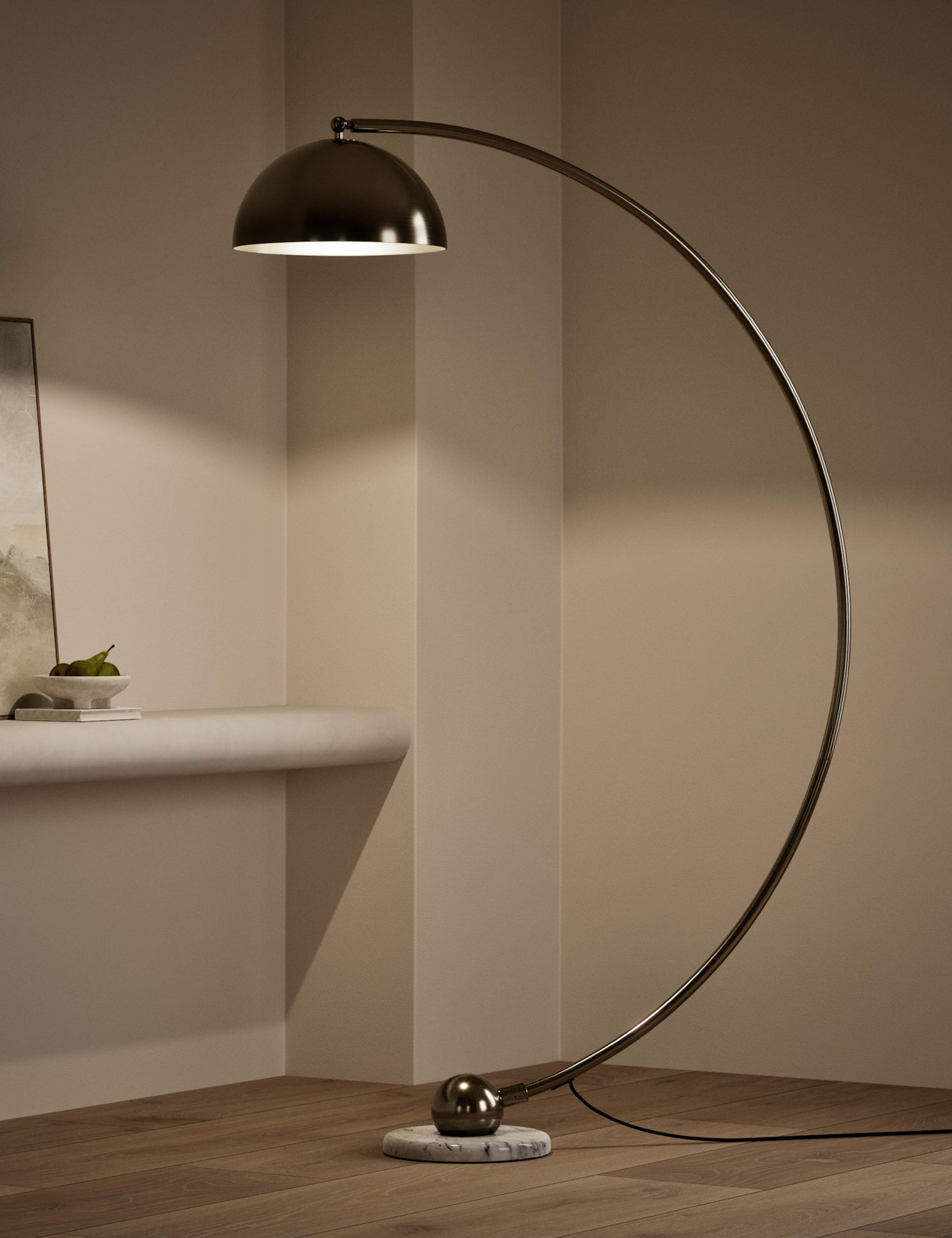 Arc Curved Floor Lamp 2 of 6